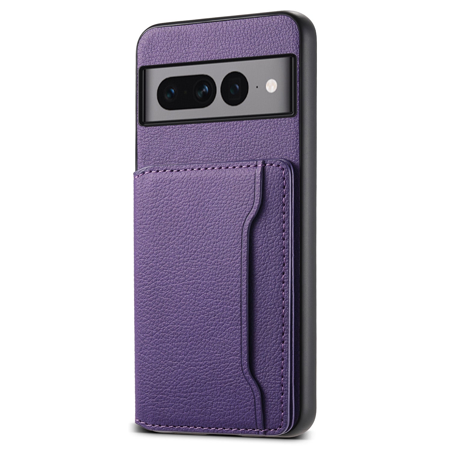 For Google Pixel 7 Pro 5G Magnetic Card Holder Phone Case Kickstand TPU+PC+PU Leather Cover