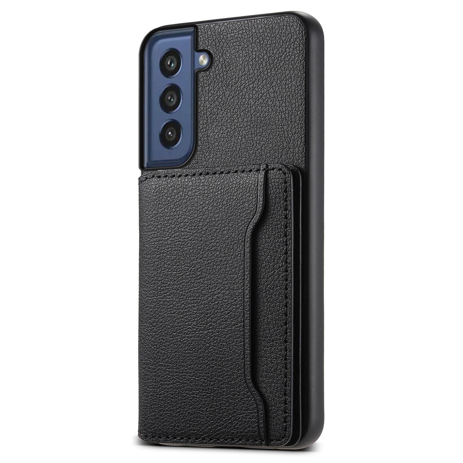 For Samsung Galaxy S21 FE 5G Phone Shell Phone Protective Cover Calf Texture Card Slots Case