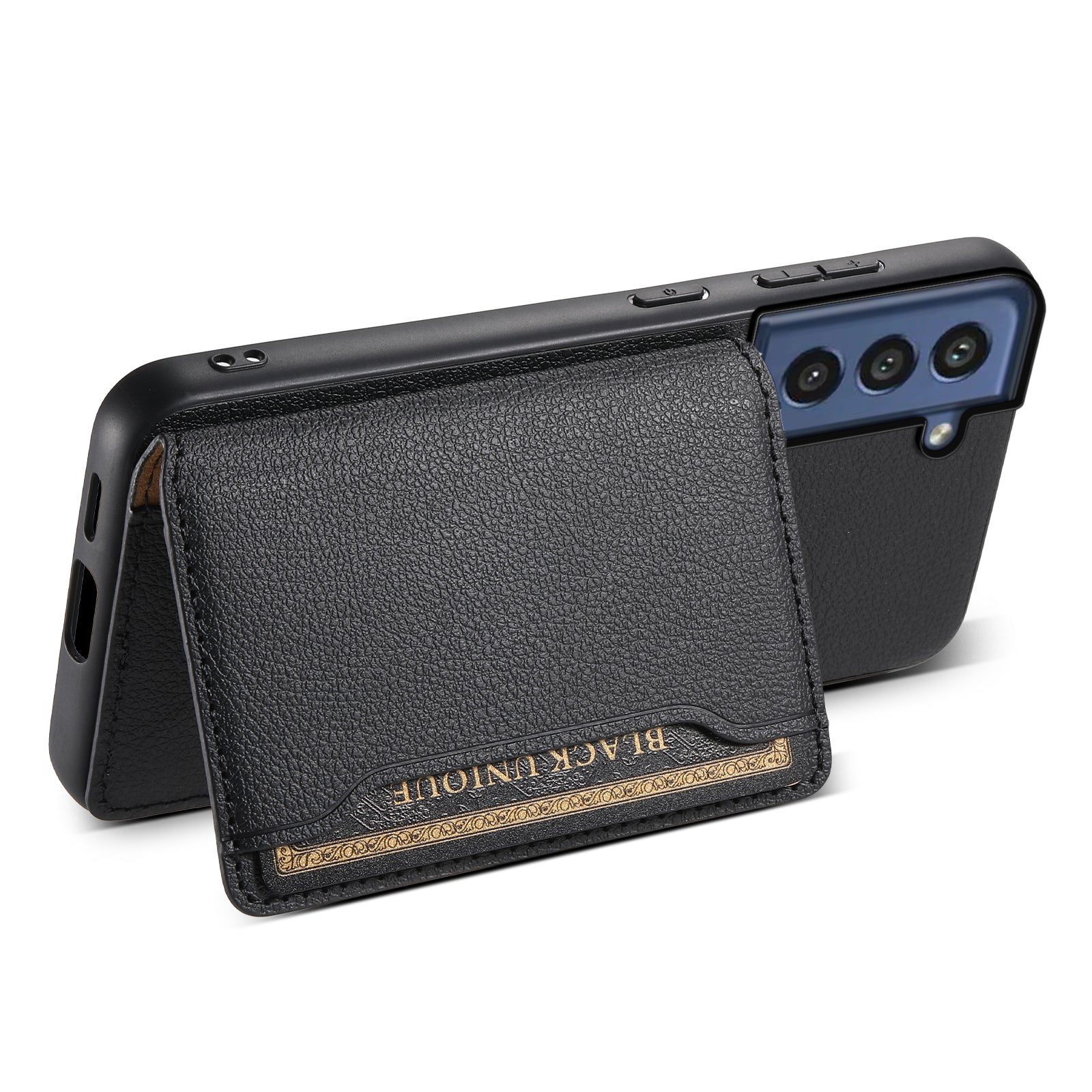 For Samsung Galaxy S21 FE 5G Phone Shell Phone Protective Cover Calf Texture Card Slots Case