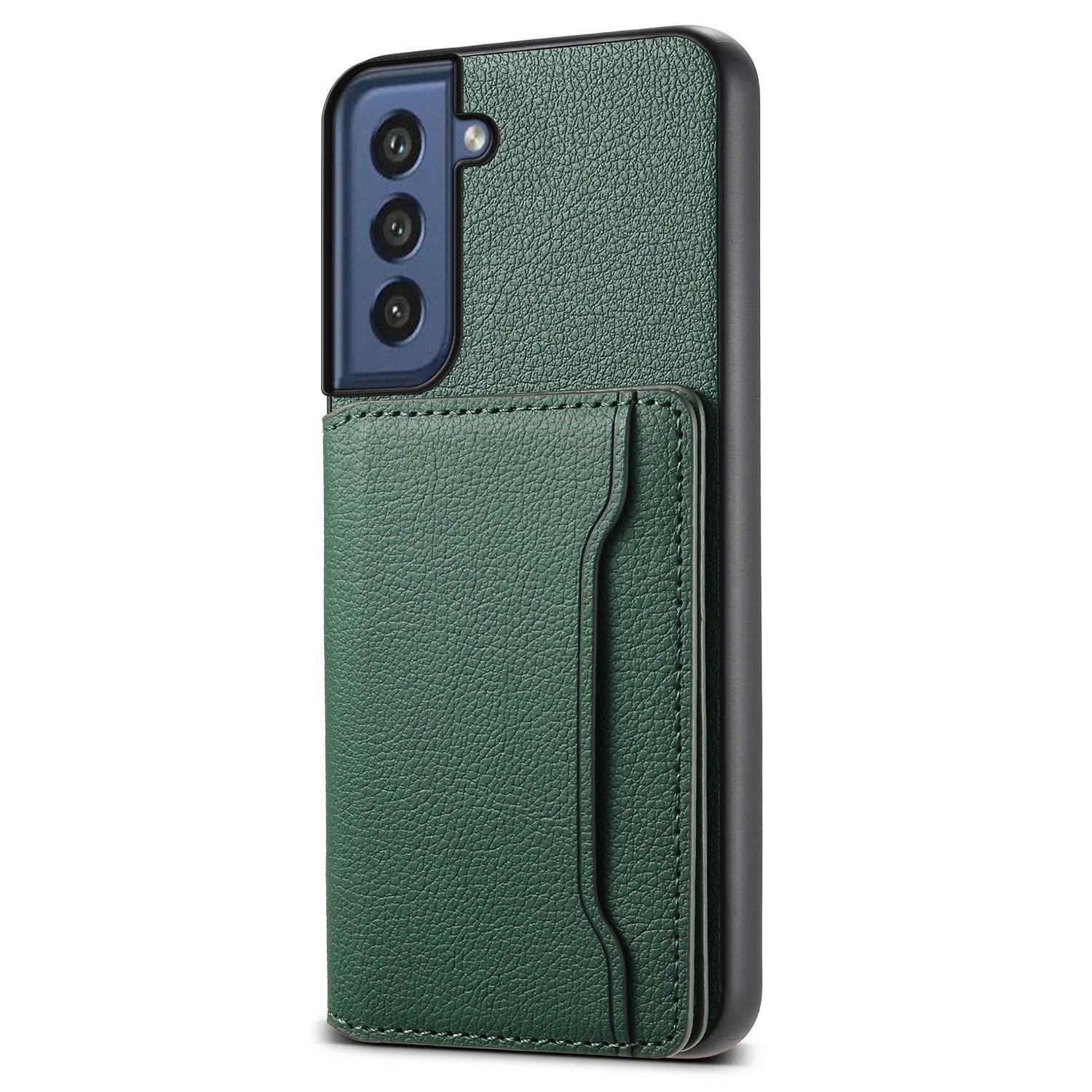 For Samsung Galaxy S21 FE 5G Phone Shell Phone Protective Cover Calf Texture Card Slots Case