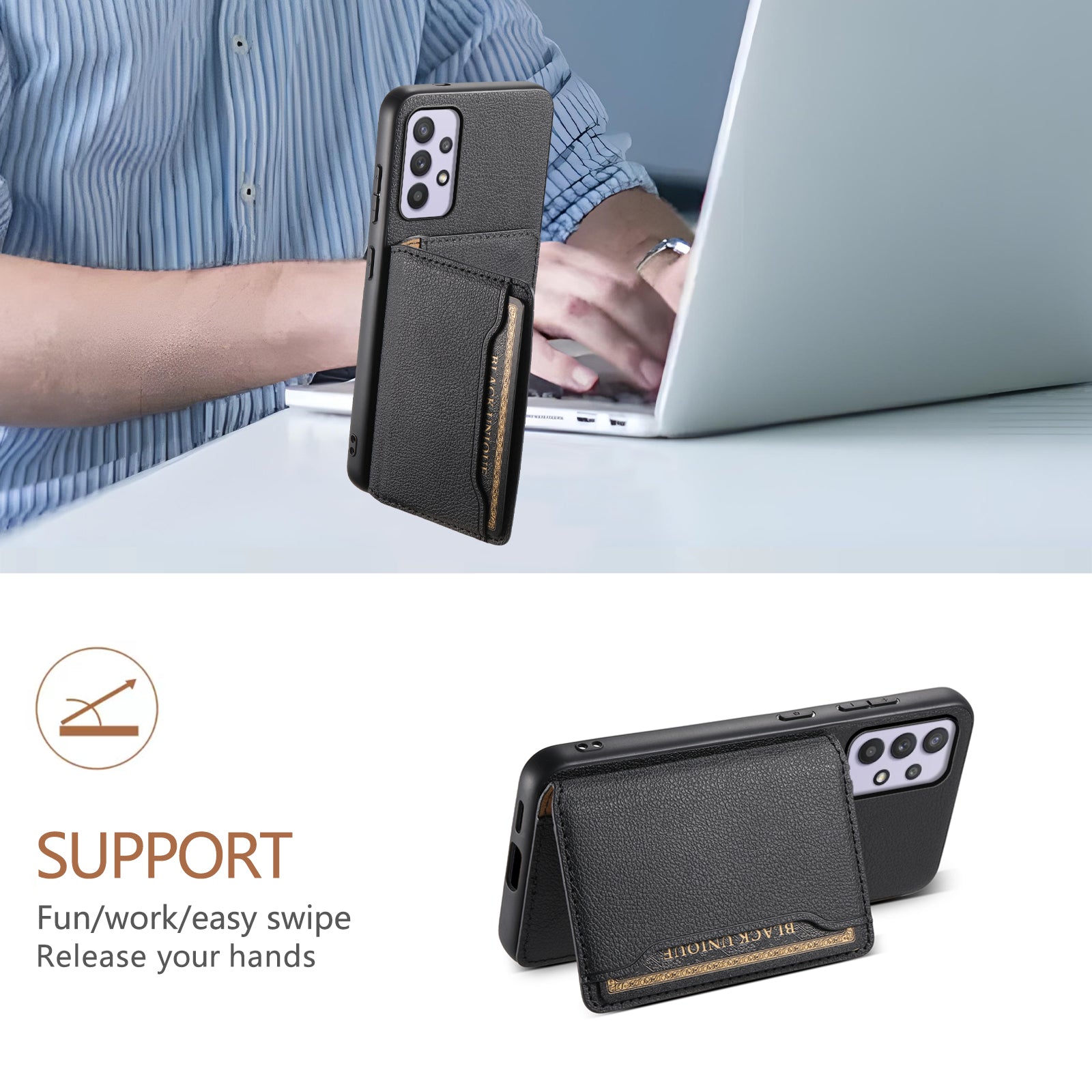 For Samsung Galaxy A32 5G Case 5 Card Slots Kickstand Bump Proof Phone Cover