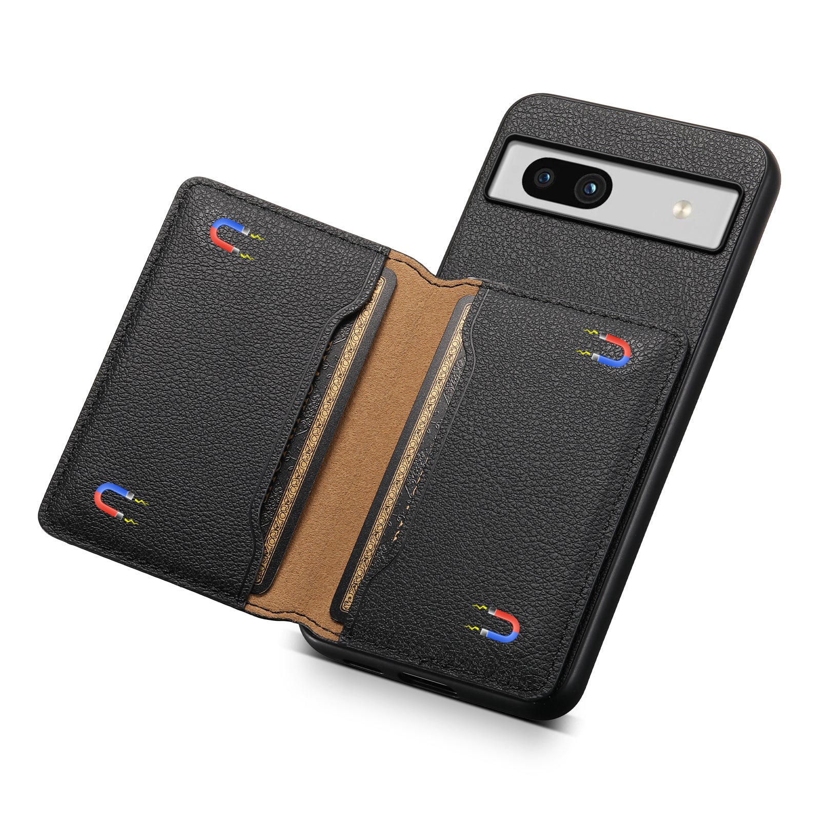 For Google Pixel 7a Case Card Slots Calf Texture Anti-drop Phone Cover