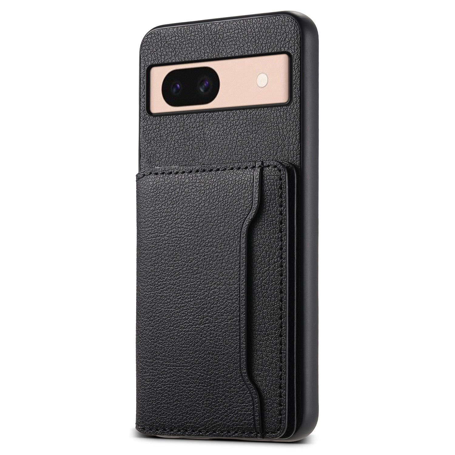 For Google Pixel 8a Slim-Fit Phone Case Card Slots Kickstand TPU+PC+PU Leather Cover