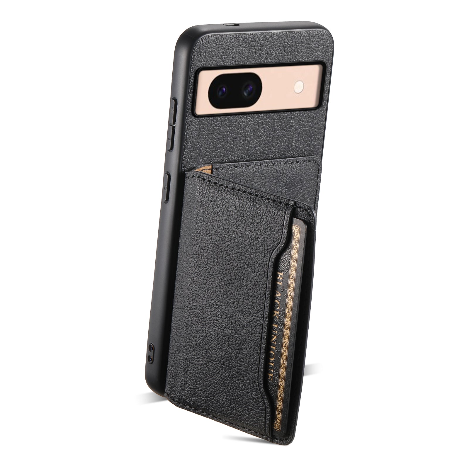 For Google Pixel 8a Slim-Fit Phone Case Card Slots Kickstand TPU+PC+PU Leather Cover