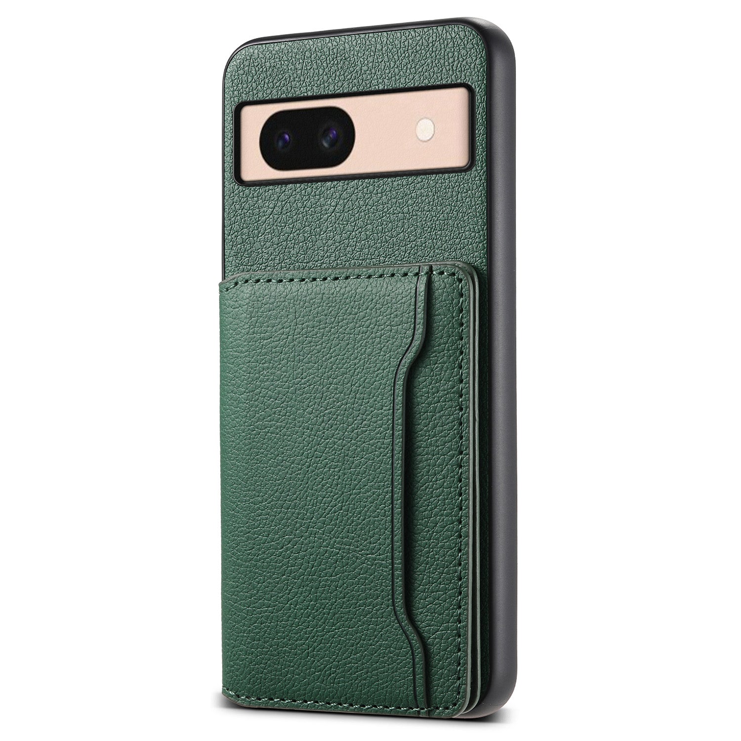 For Google Pixel 8a Slim-Fit Phone Case Card Slots Kickstand TPU+PC+PU Leather Cover