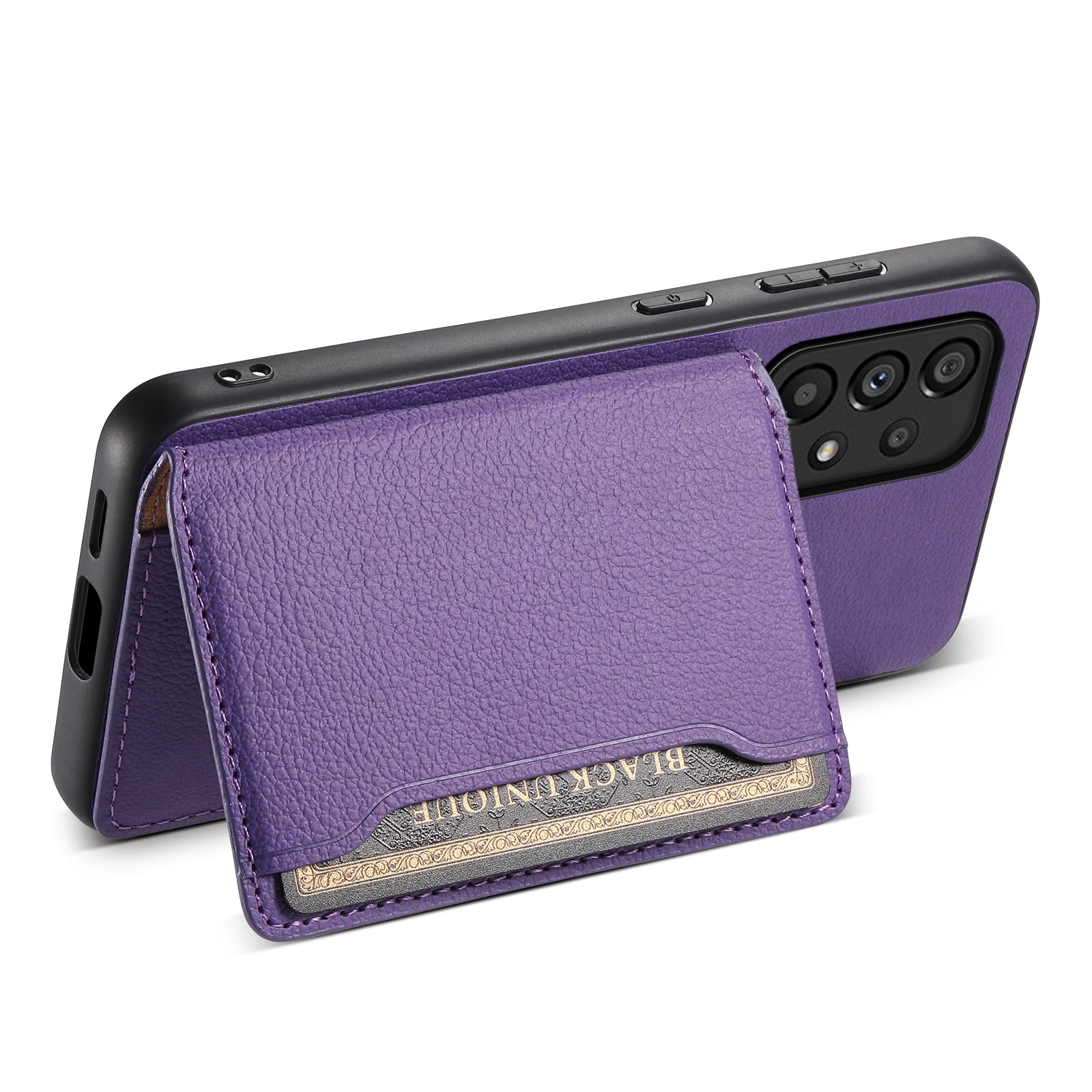 PC+TPU+PU Leather Case for Samsung Galaxy A53 5G Calf Texture Card Holder Kickstand Phone Cover Shell