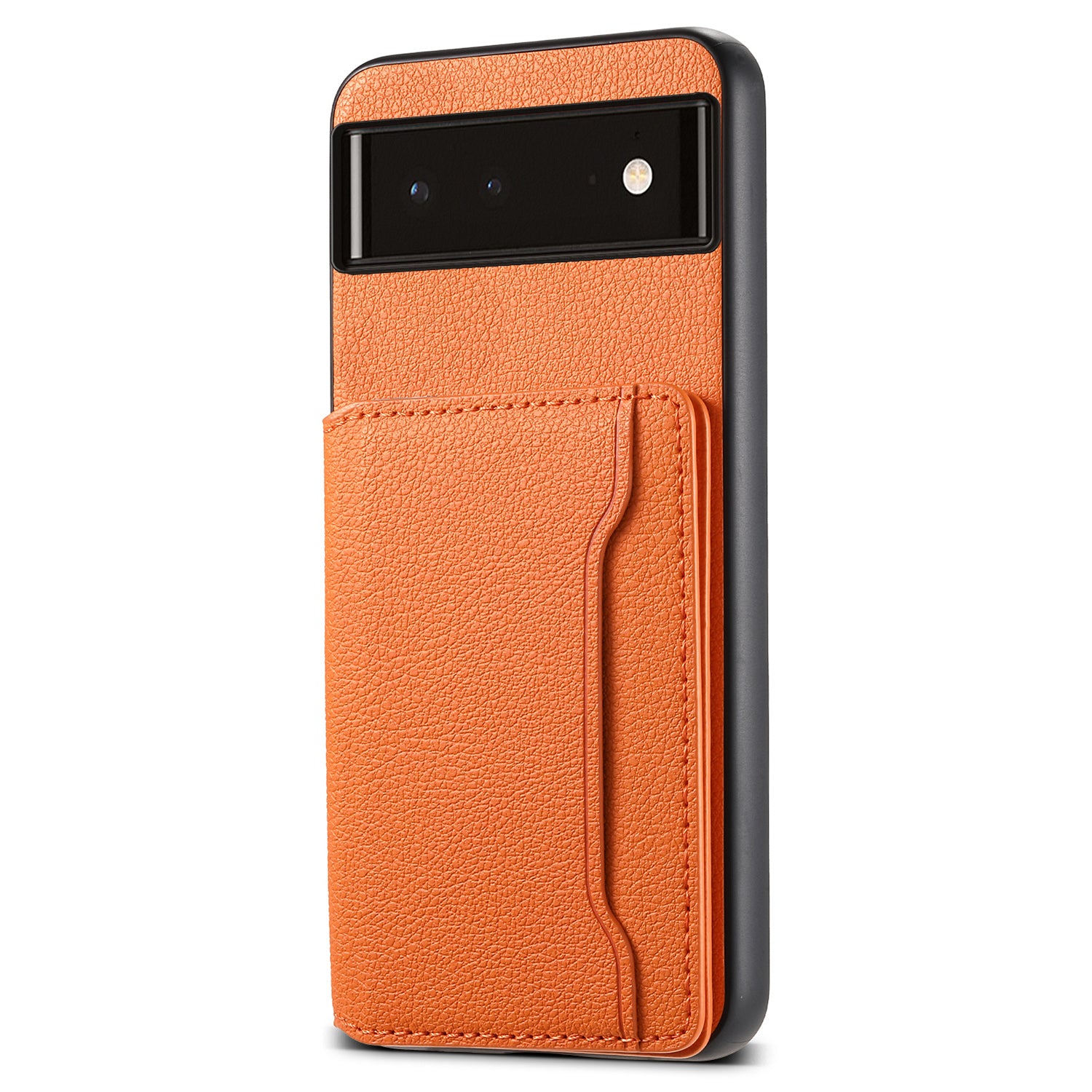 For Google Pixel 6 PC+TPU+PU Leather Phone Case Card Slots Magnetic Kickstand Calf Texture Shell