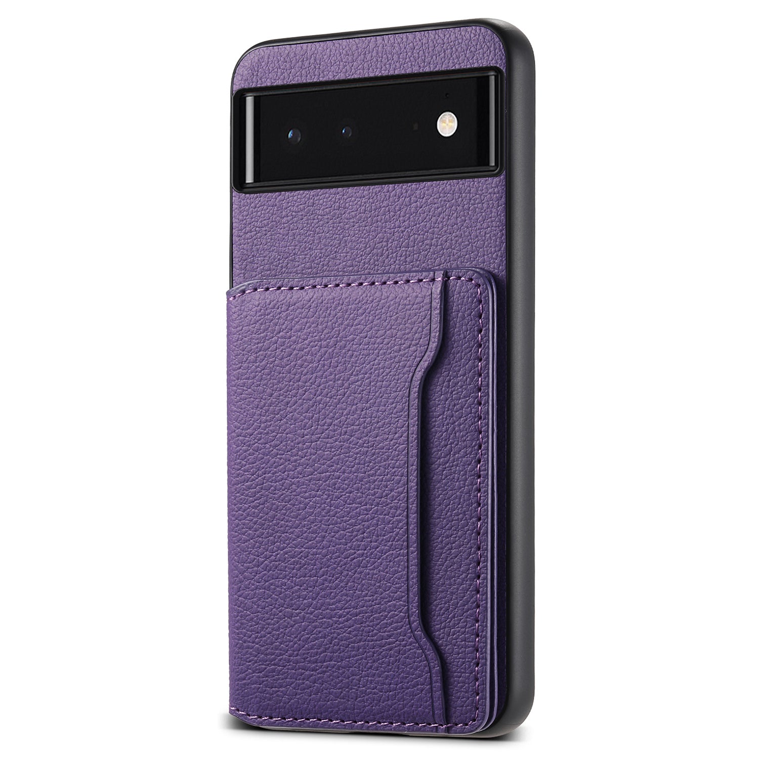 For Google Pixel 6 PC+TPU+PU Leather Phone Case Card Slots Magnetic Kickstand Calf Texture Shell