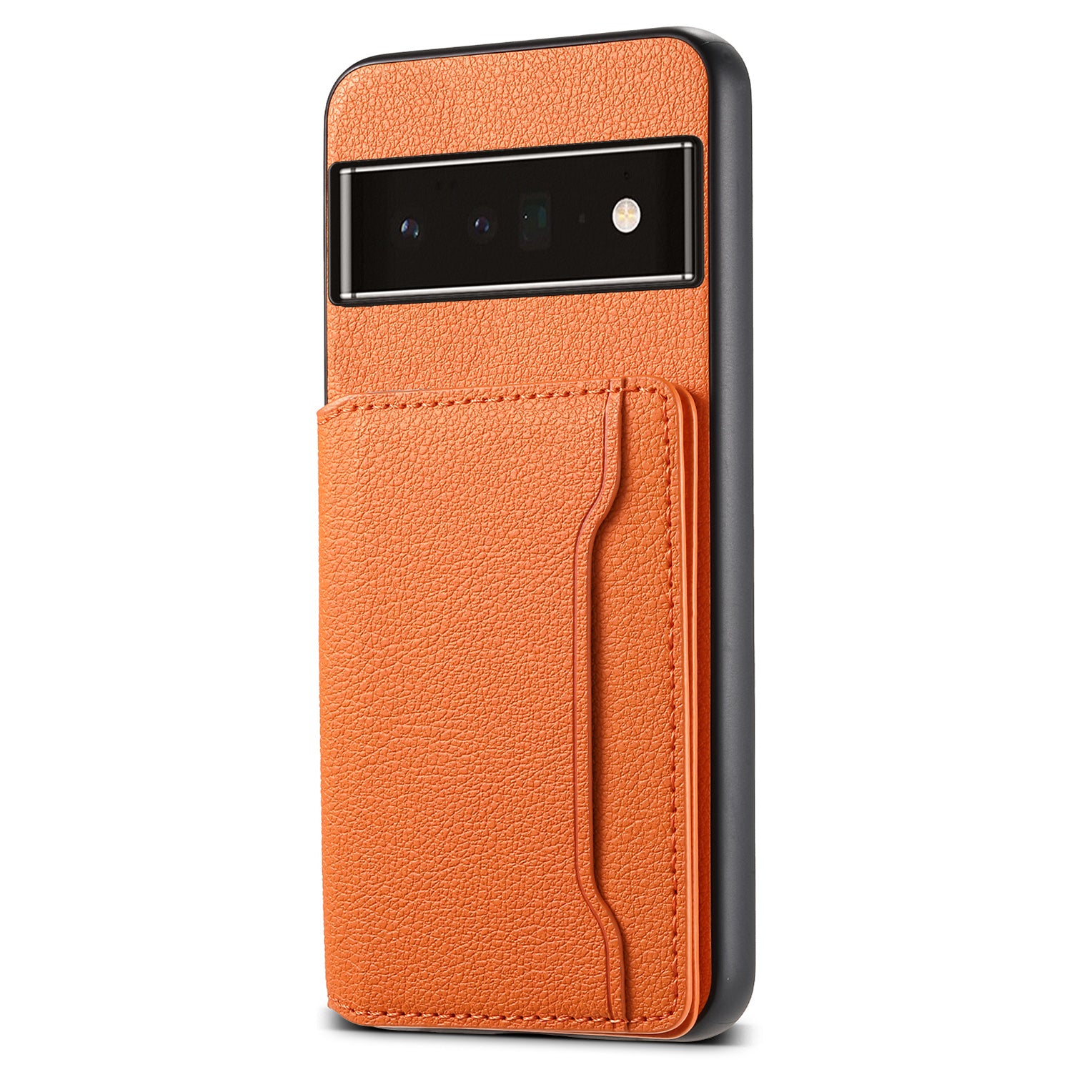 Kickstand Case for Google Pixel 6 Pro 5G Card Slots TPU+PC+PU Phone Cover