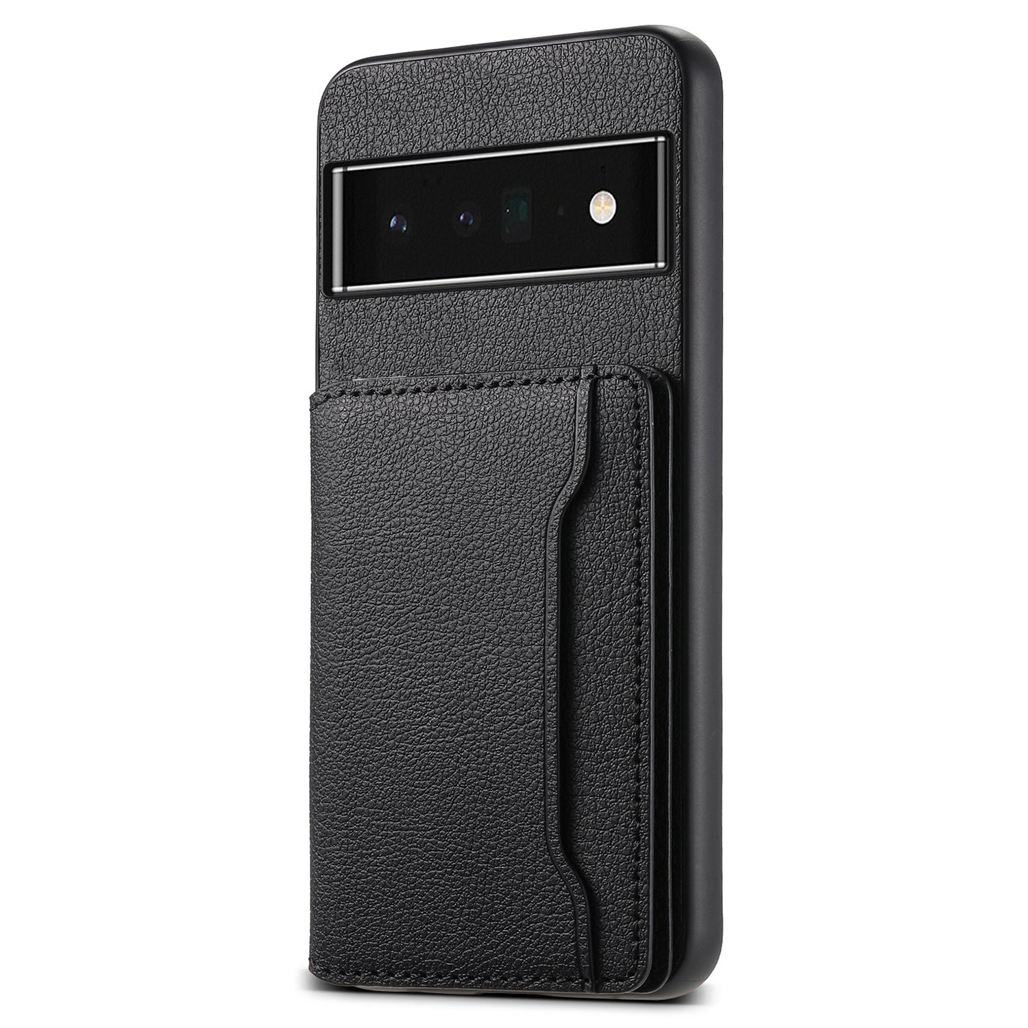 Kickstand Case for Google Pixel 6 Pro 5G Card Slots TPU+PC+PU Phone Cover