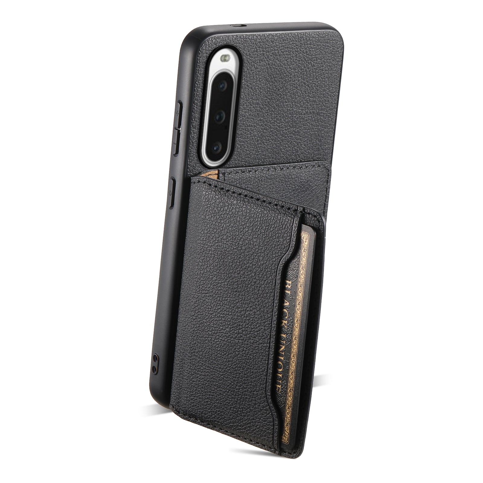 For Sony Xperia 10 V Case Kickstand Calf Texture Phone Back Protector