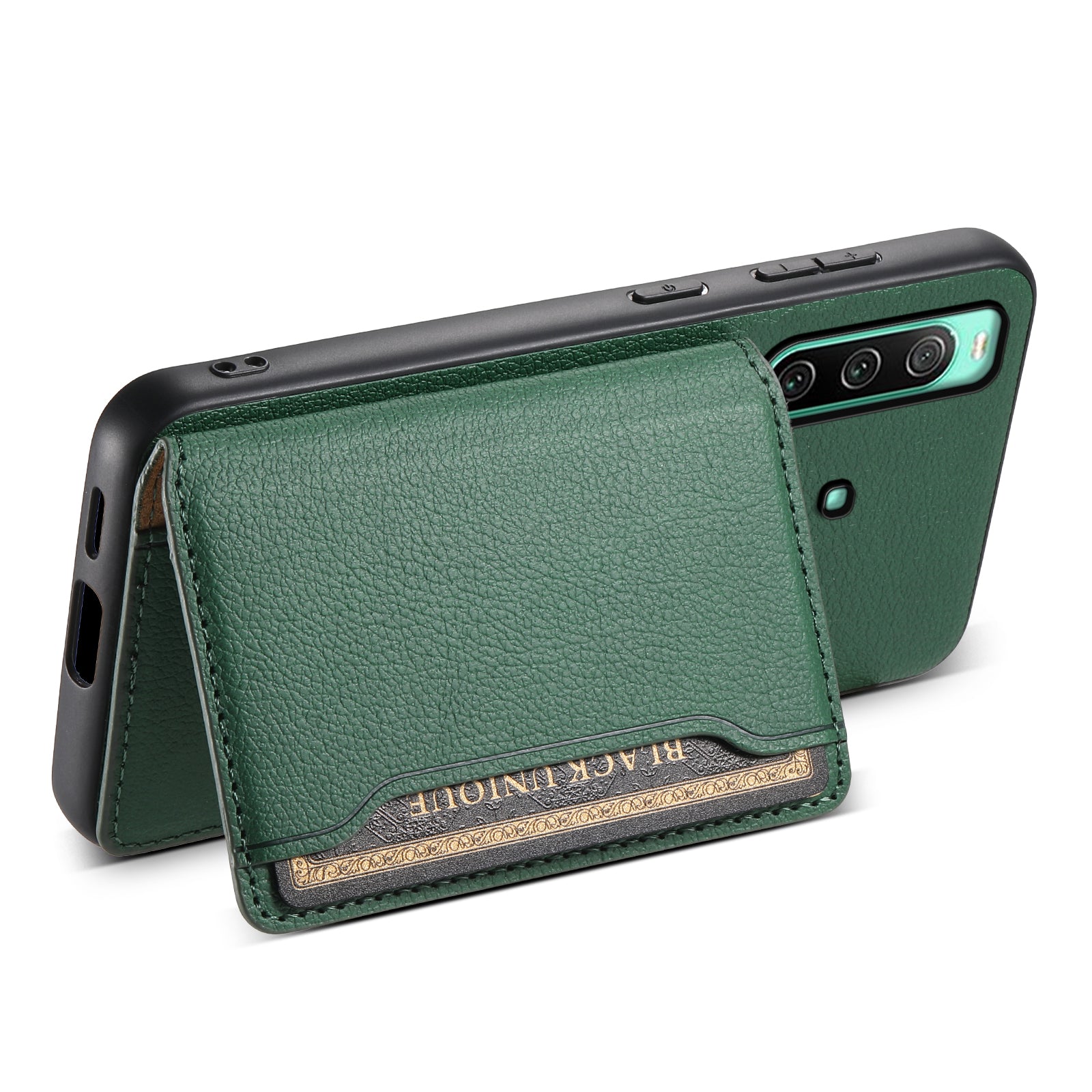 For Sony Xperia 10 IV 5G Phone Case Card Slots TPU+PC+PU Kickstand Cover