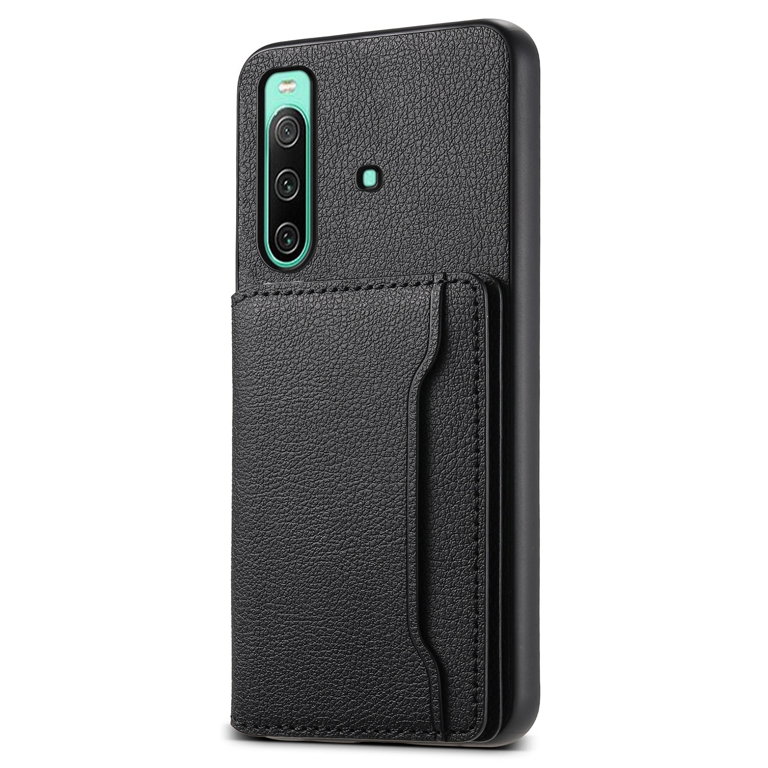 For Sony Xperia 10 IV 5G Phone Case Card Slots TPU+PC+PU Kickstand Cover