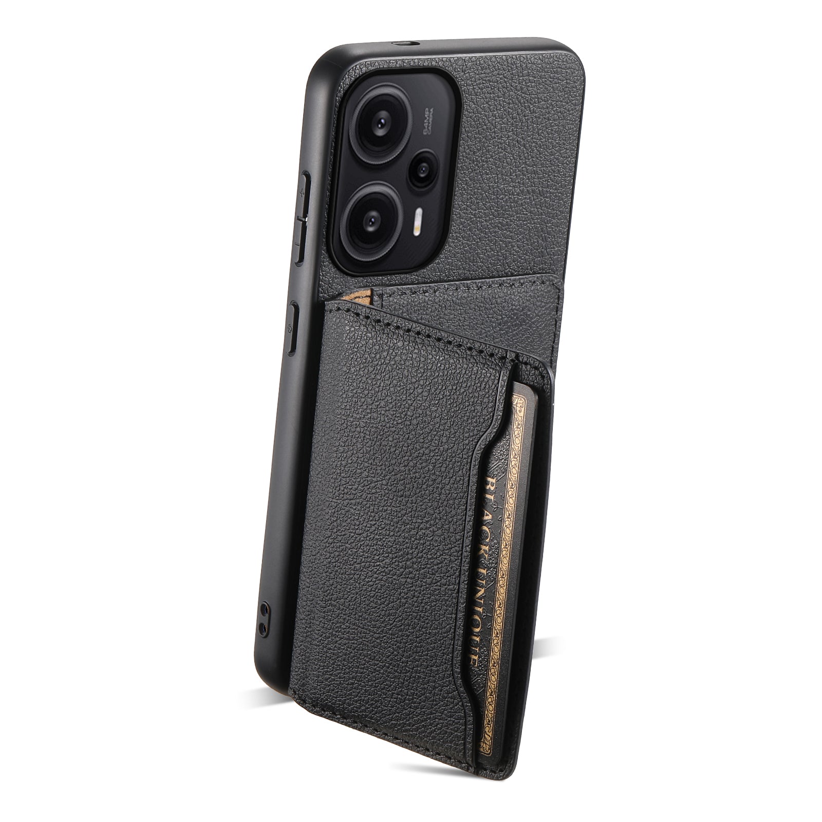 For Xiaomi Redmi Note 12 Turbo / Poco F5 5G Case Anti-dust Calf Texture Card Slots Phone Protective Cover