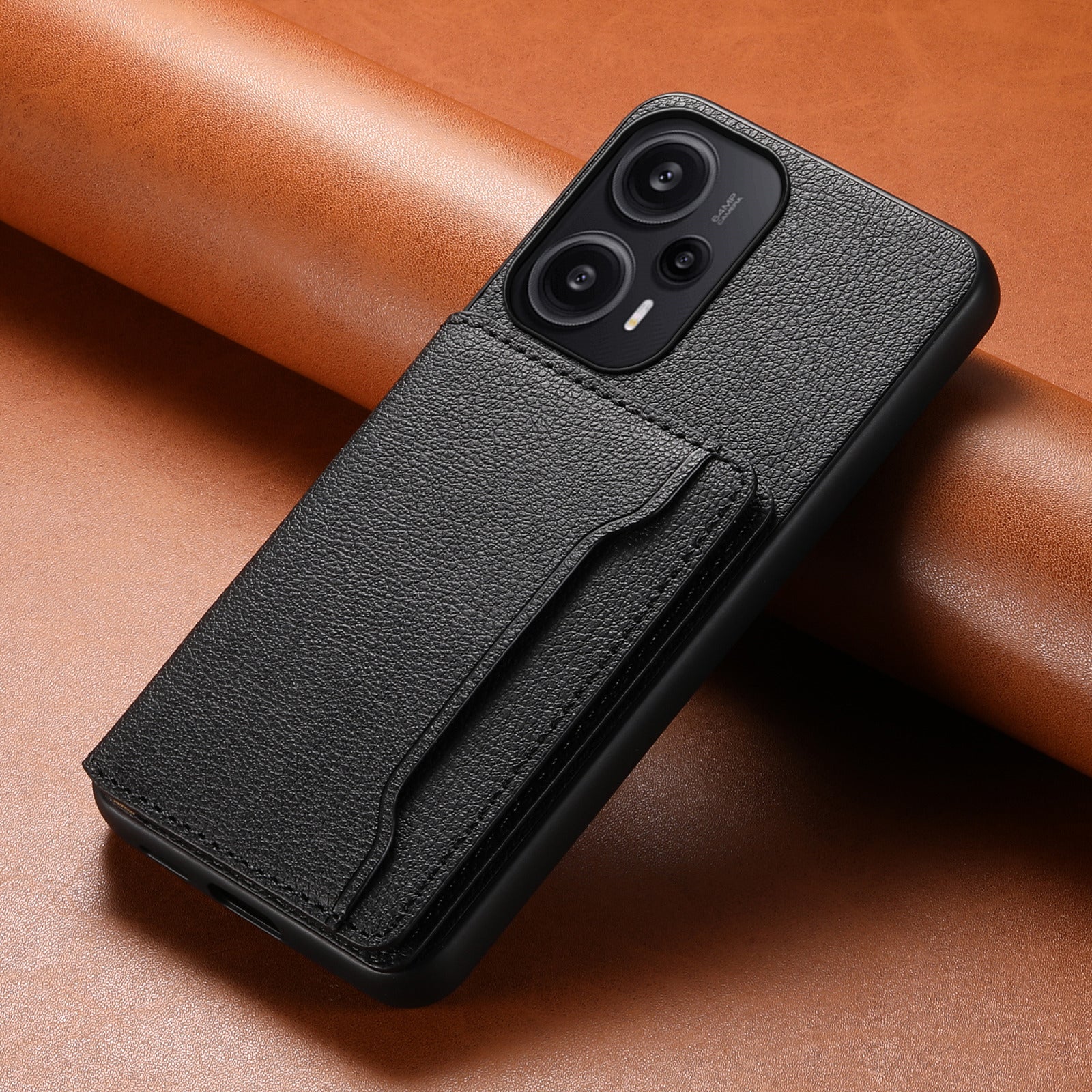 For Xiaomi Redmi Note 12 Turbo / Poco F5 5G Case Anti-dust Calf Texture Card Slots Phone Protective Cover