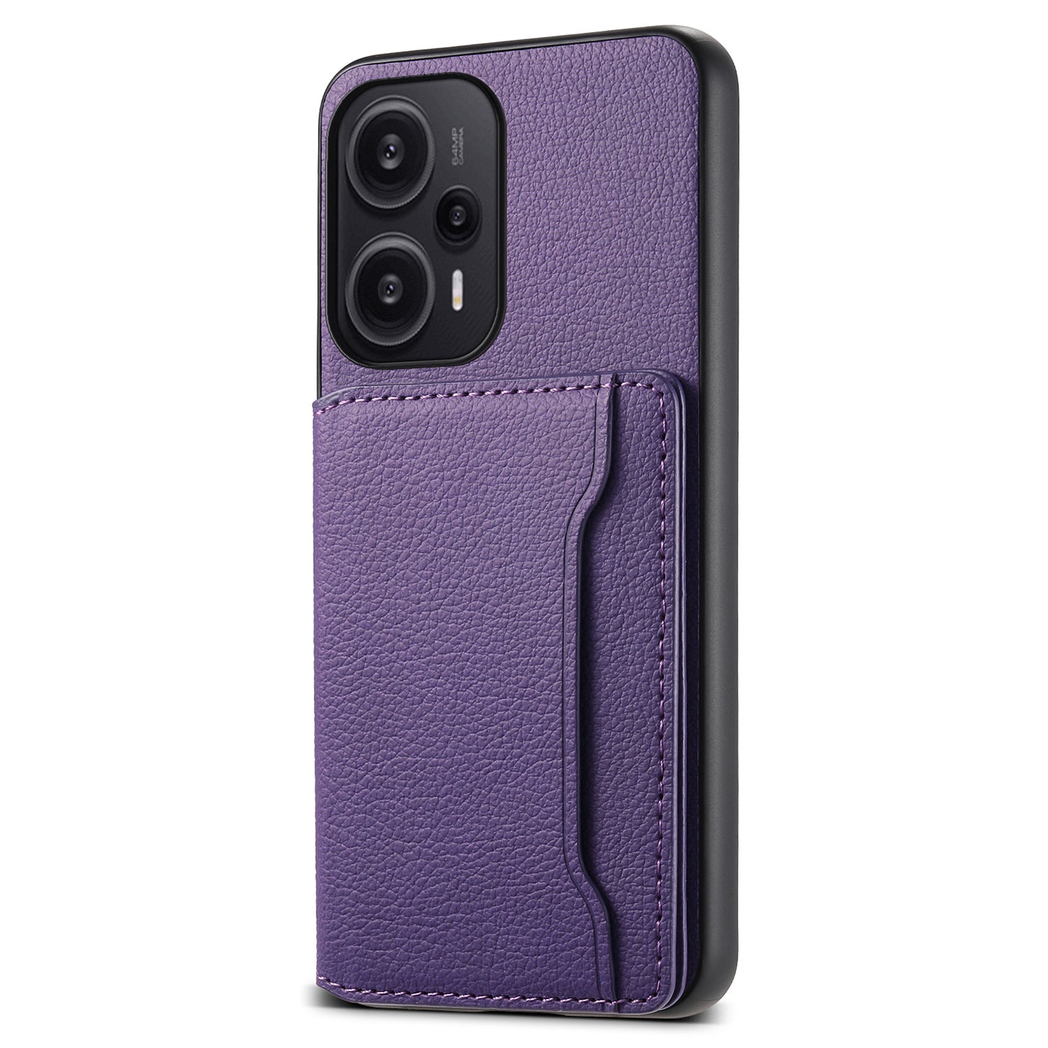 For Xiaomi Redmi Note 12 Turbo / Poco F5 5G Case Anti-dust Calf Texture Card Slots Phone Protective Cover