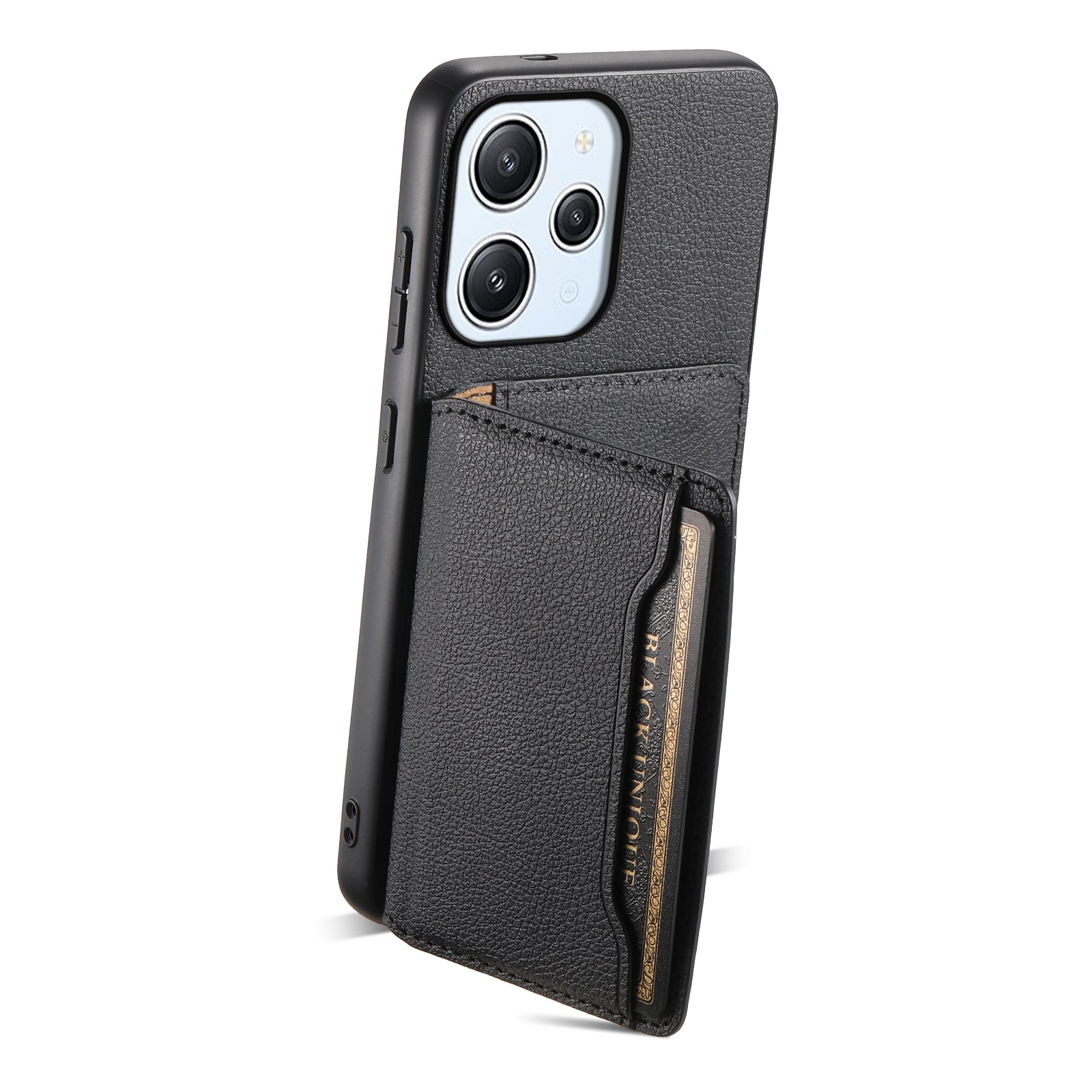 For Xiaomi Redmi Note 12R 5G / Redmi 12 5G (Global) / Redmi 12 4G Case Calf Texture Card Slots Shell