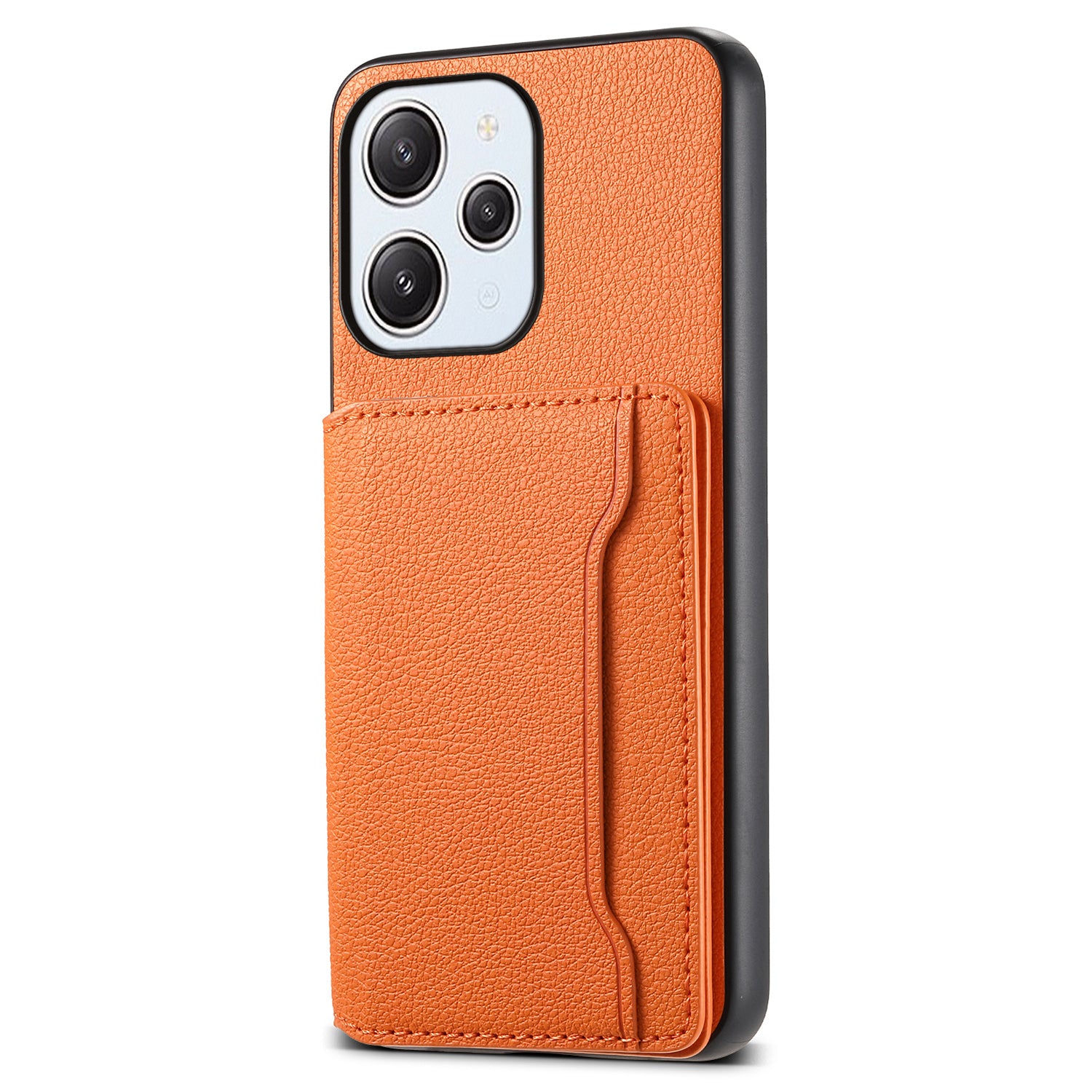 For Xiaomi Redmi Note 12R 5G / Redmi 12 5G (Global) / Redmi 12 4G Case Calf Texture Card Slots Shell
