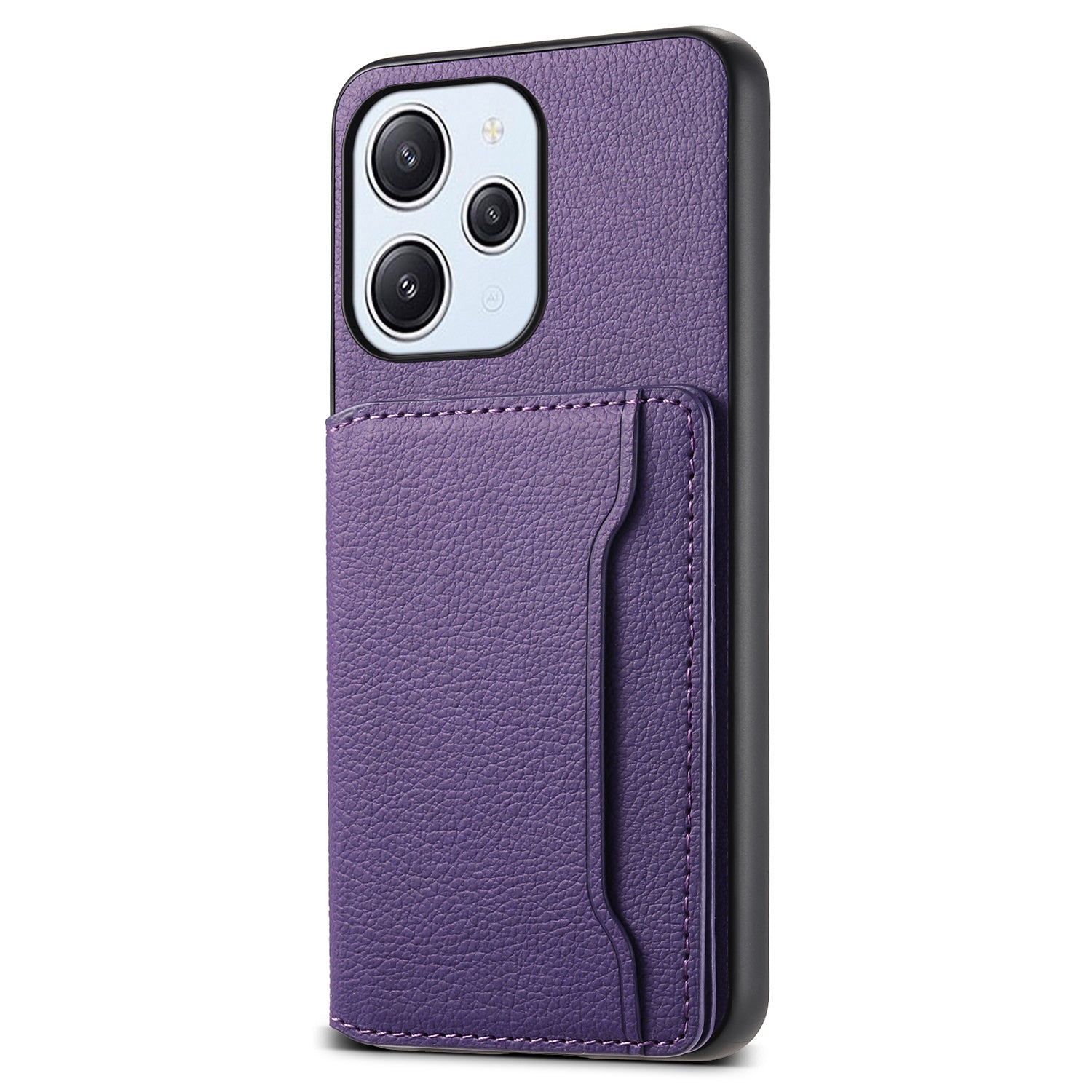 For Xiaomi Redmi Note 12R 5G / Redmi 12 5G (Global) / Redmi 12 4G Case Calf Texture Card Slots Shell