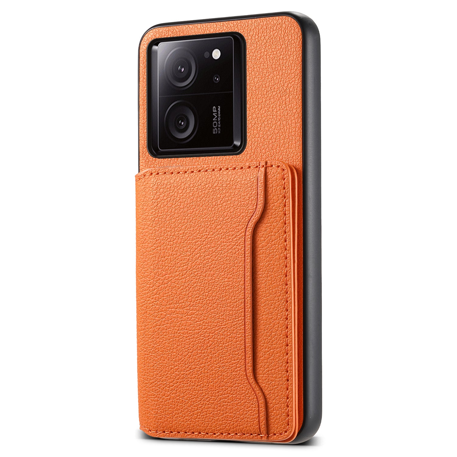 For Xiaomi 13T / 13T Pro / Redmi K60 Ultra Kickstand Case Card Slots Calf Texture Phone Protector