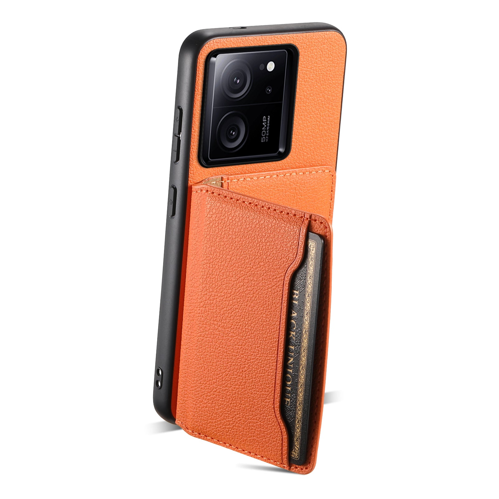 For Xiaomi 13T / 13T Pro / Redmi K60 Ultra Kickstand Case Card Slots Calf Texture Phone Protector