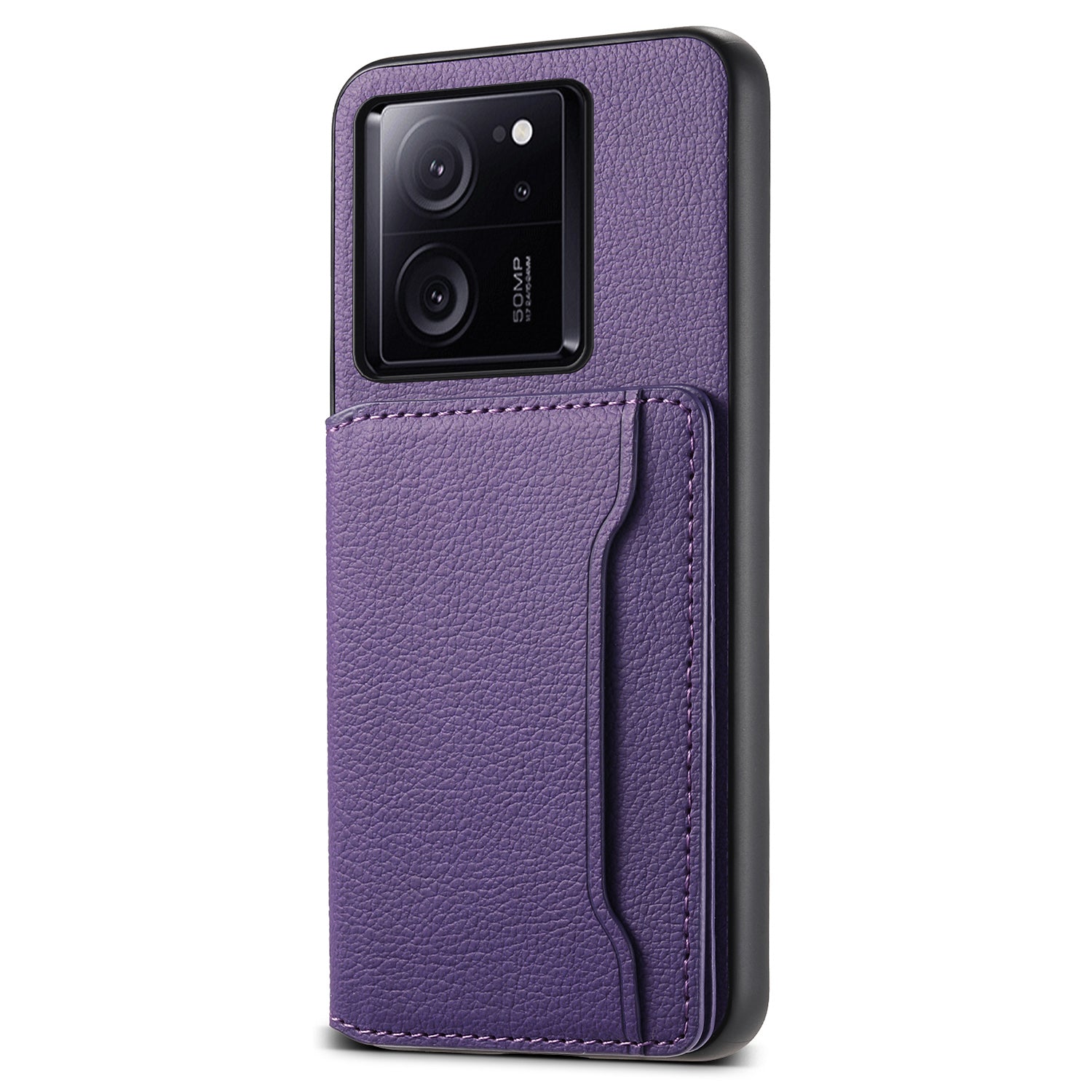 For Xiaomi 13T / 13T Pro / Redmi K60 Ultra Kickstand Case Card Slots Calf Texture Phone Protector