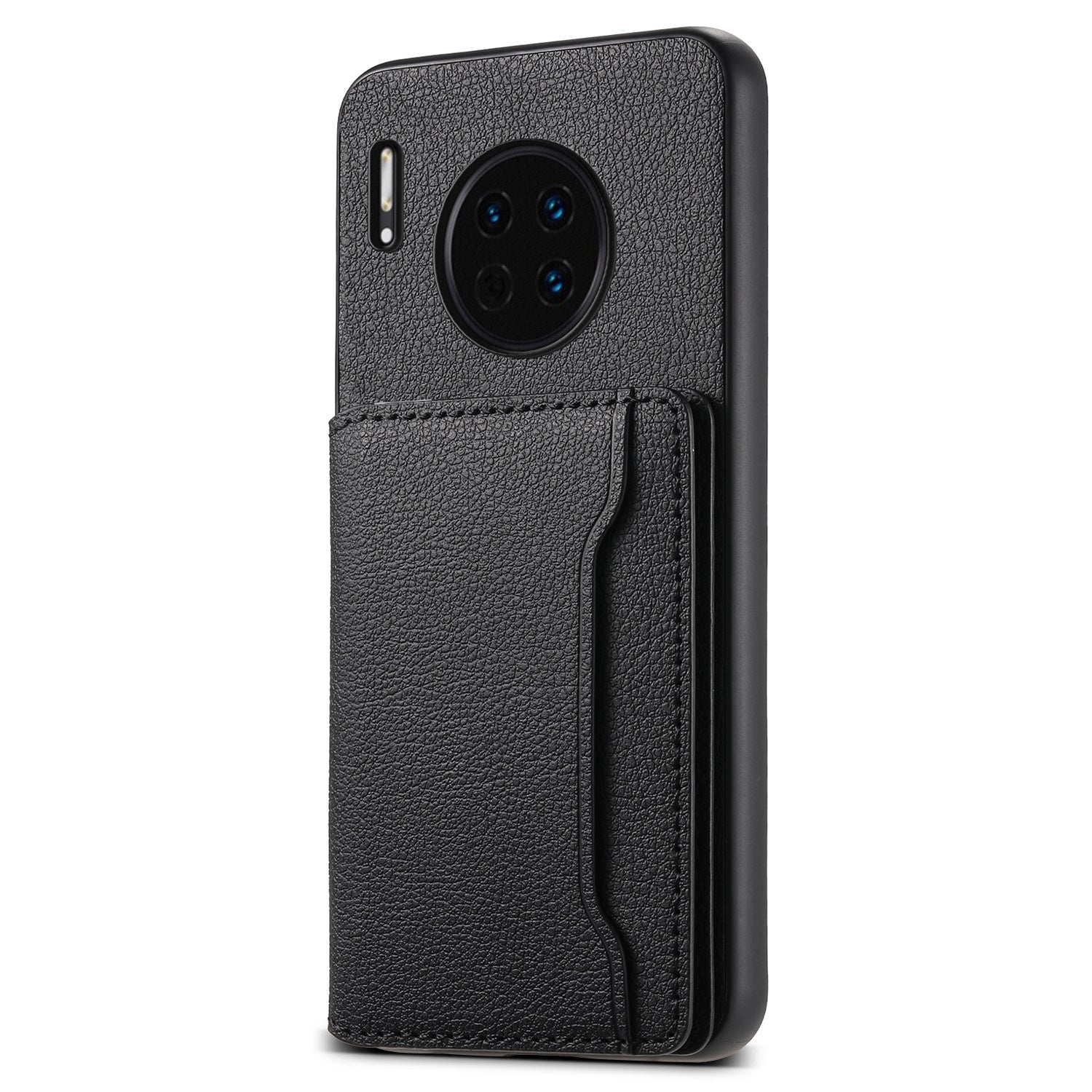 For Huawei Mate 30 4G / 5G Case Leather Coated PC+TPU Phone Cover with Card Slots