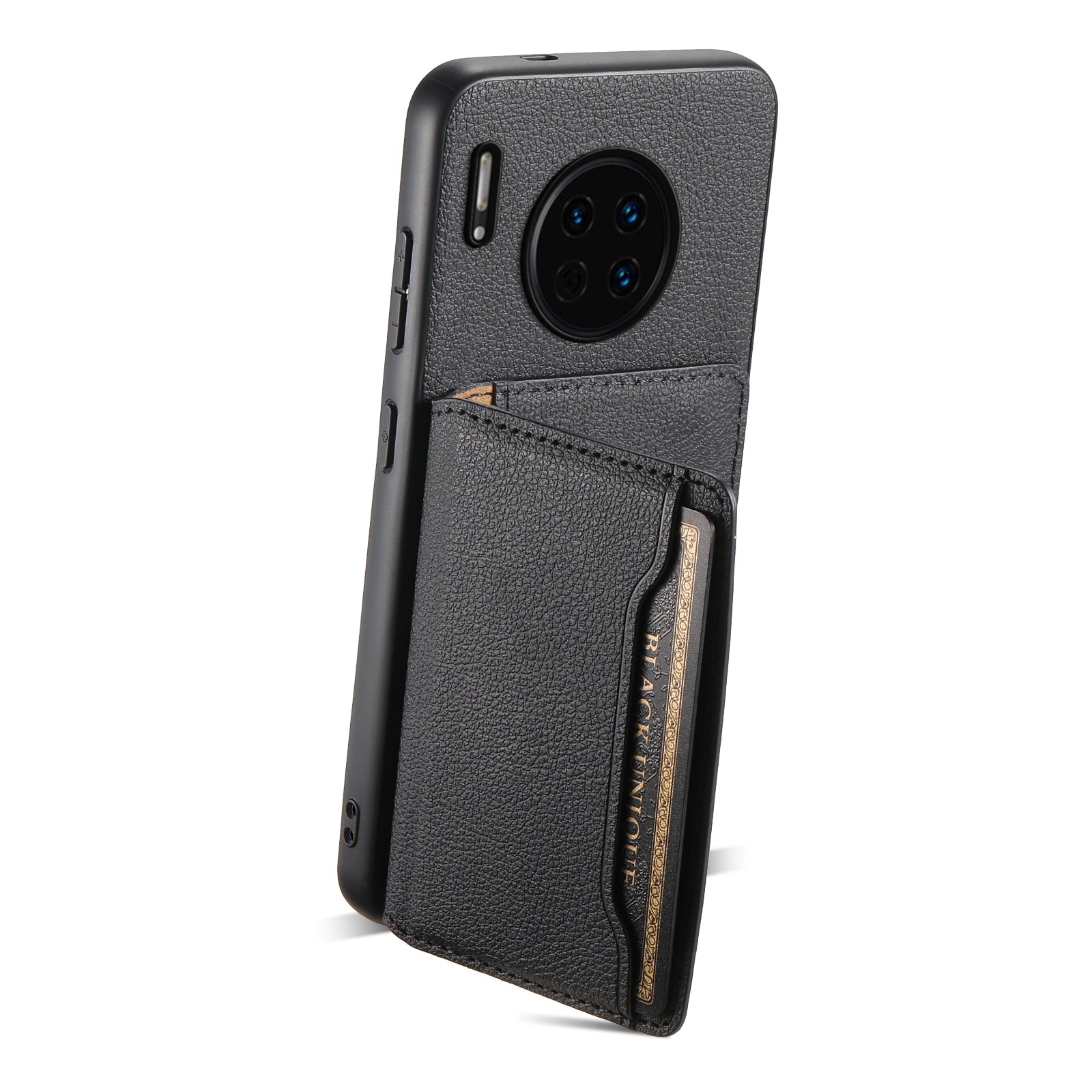 For Huawei Mate 30 4G / 5G Case Leather Coated PC+TPU Phone Cover with Card Slots