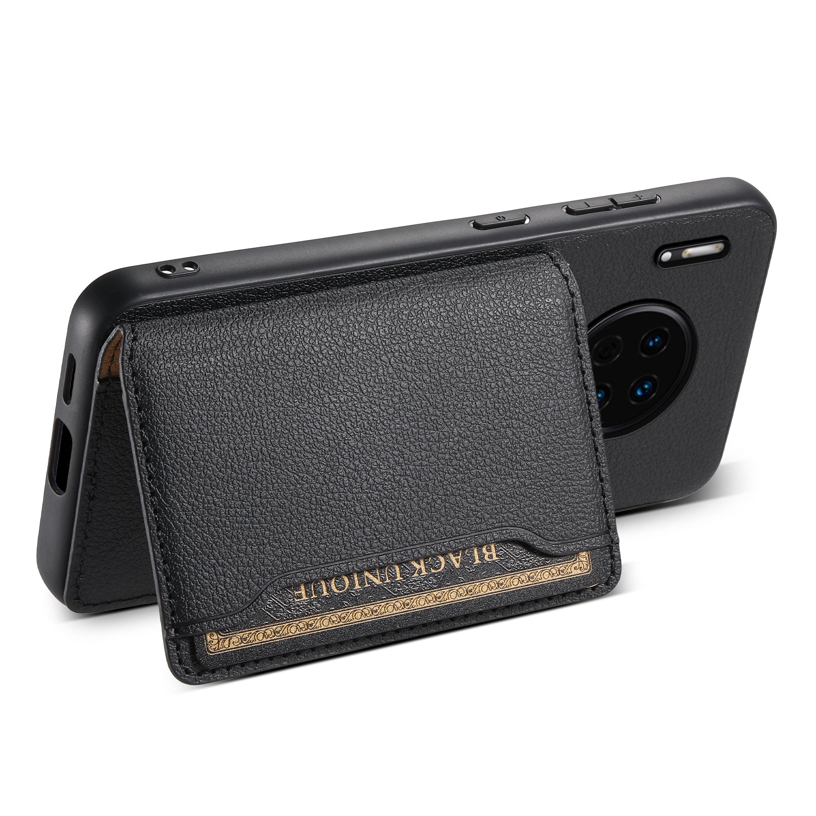 For Huawei Mate 30 4G / 5G Case Leather Coated PC+TPU Phone Cover with Card Slots