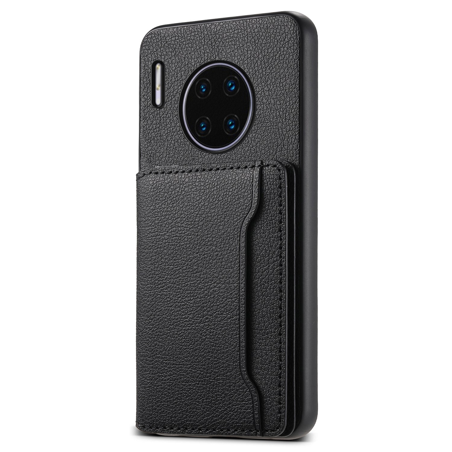 For Huawei Mate 30 Pro 4G / 5G Case Card Slots Leather Coated PC+TPU Kickstand Cover
