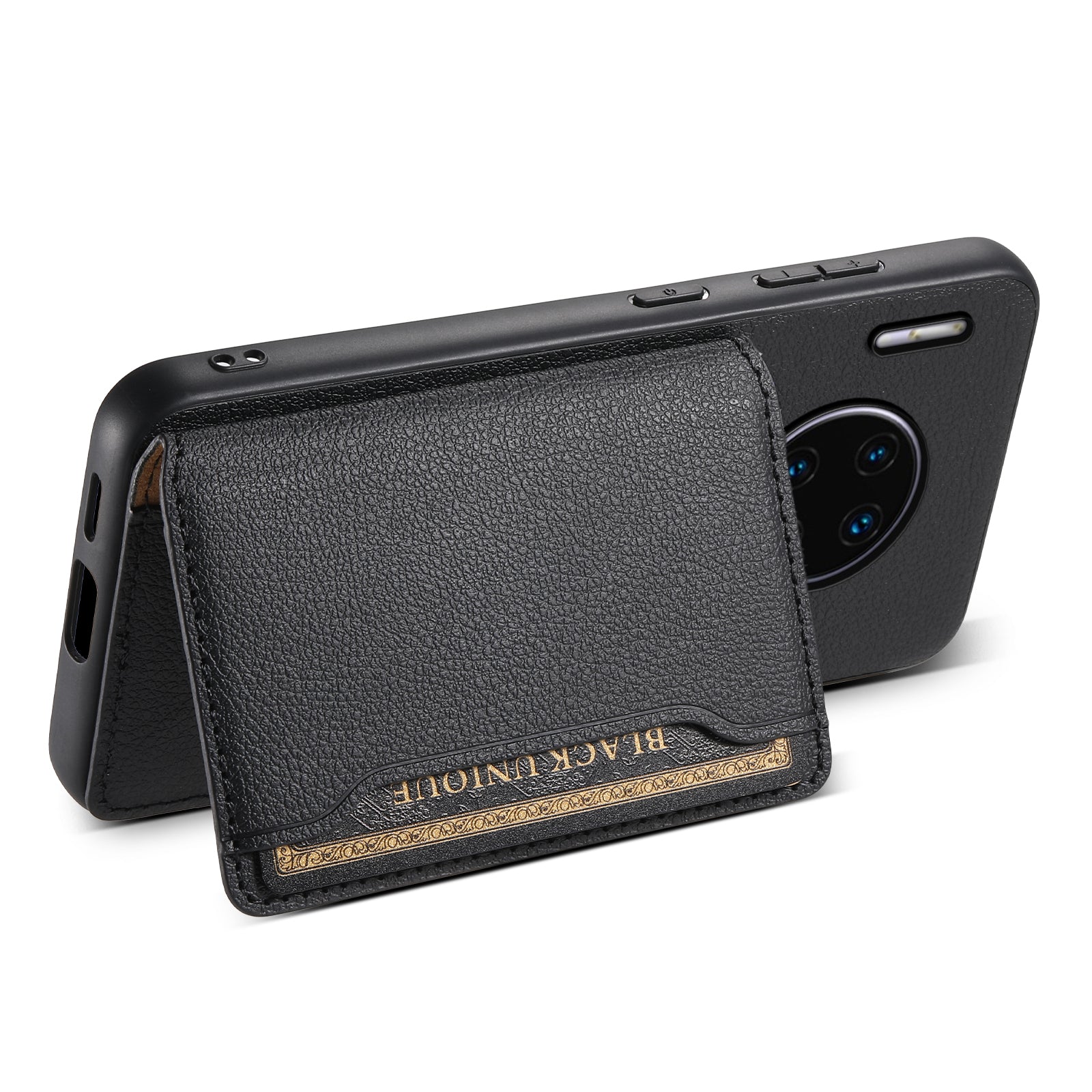 For Huawei Mate 30 Pro 4G / 5G Case Card Slots Leather Coated PC+TPU Kickstand Cover