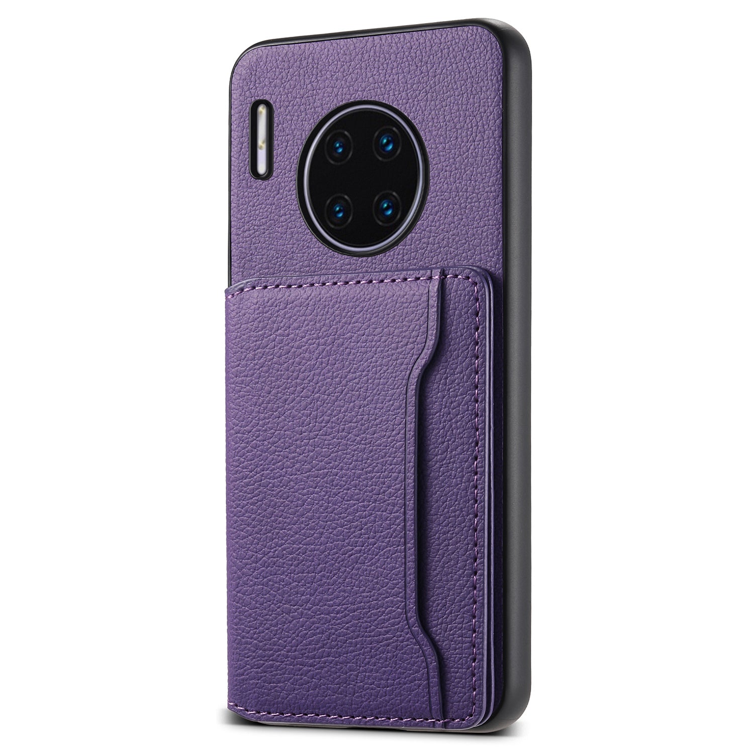 For Huawei Mate 30 Pro 4G / 5G Case Card Slots Leather Coated PC+TPU Kickstand Cover