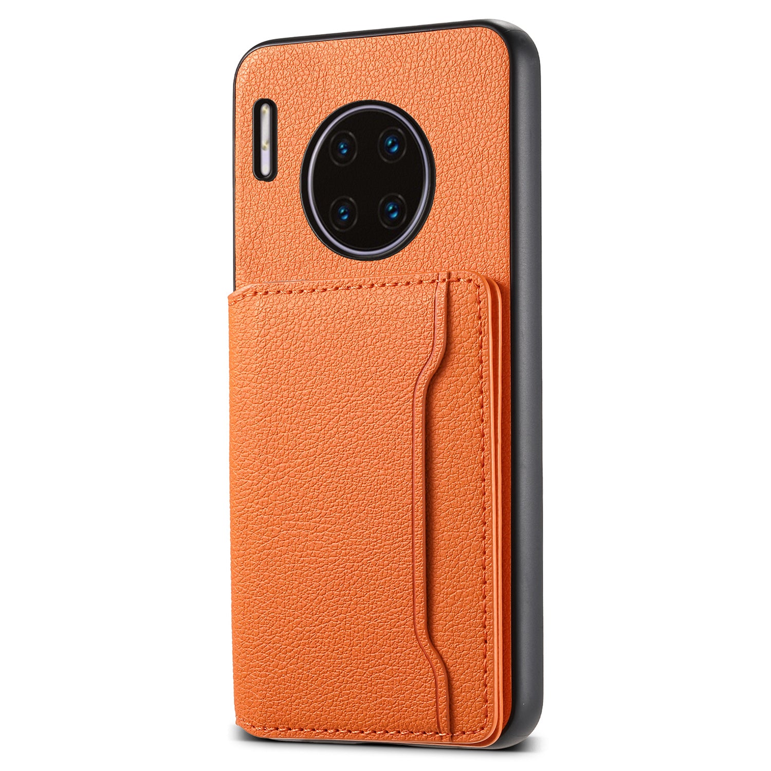 For Huawei Mate 30 Pro 4G / 5G Case Card Slots Leather Coated PC+TPU Kickstand Cover