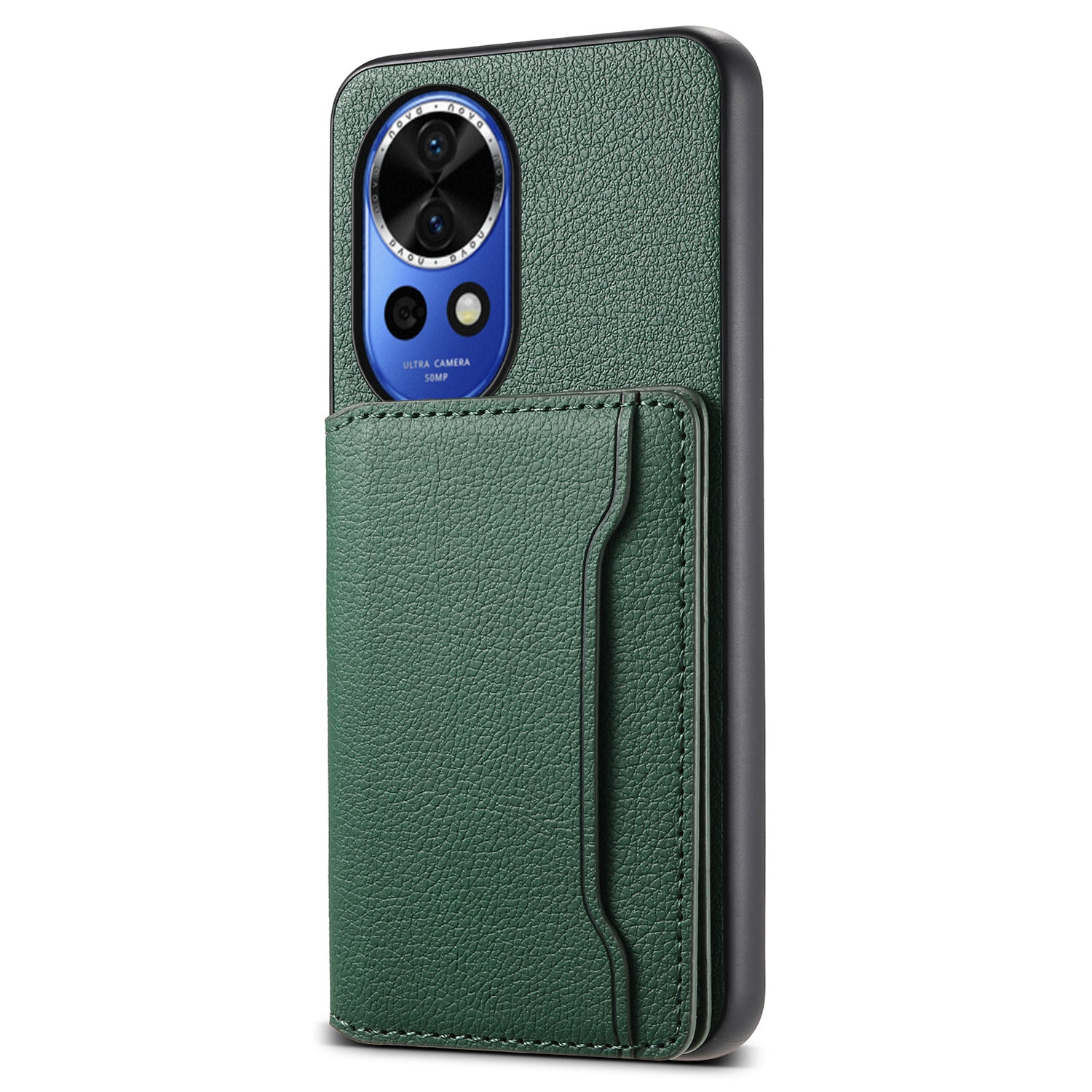 For Huawei nova 12 5G Card Slots Case Anti-Drop TPU+PC+PU Kickstand Phone Cover