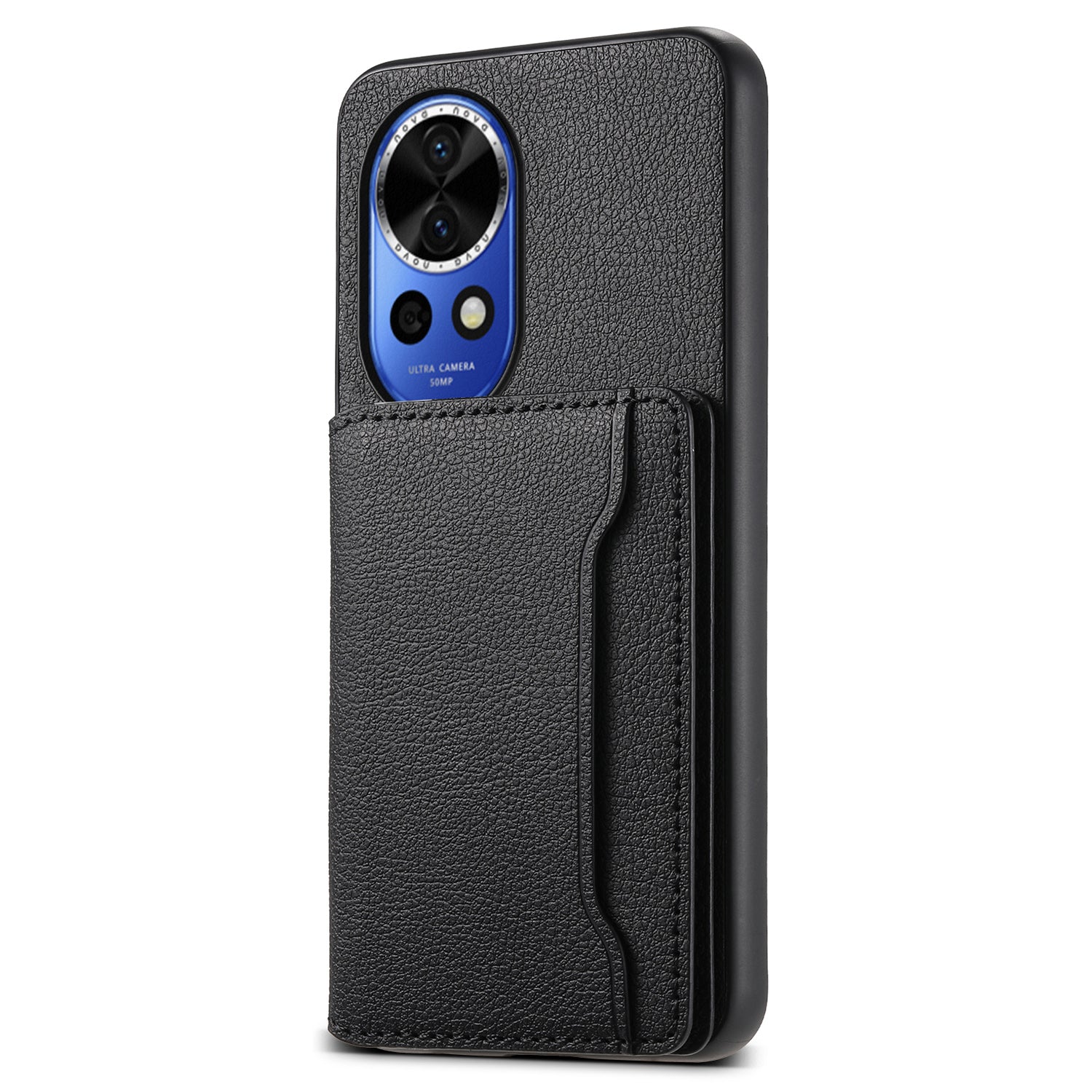 For Huawei nova 12 5G Card Slots Case Anti-Drop TPU+PC+PU Kickstand Phone Cover