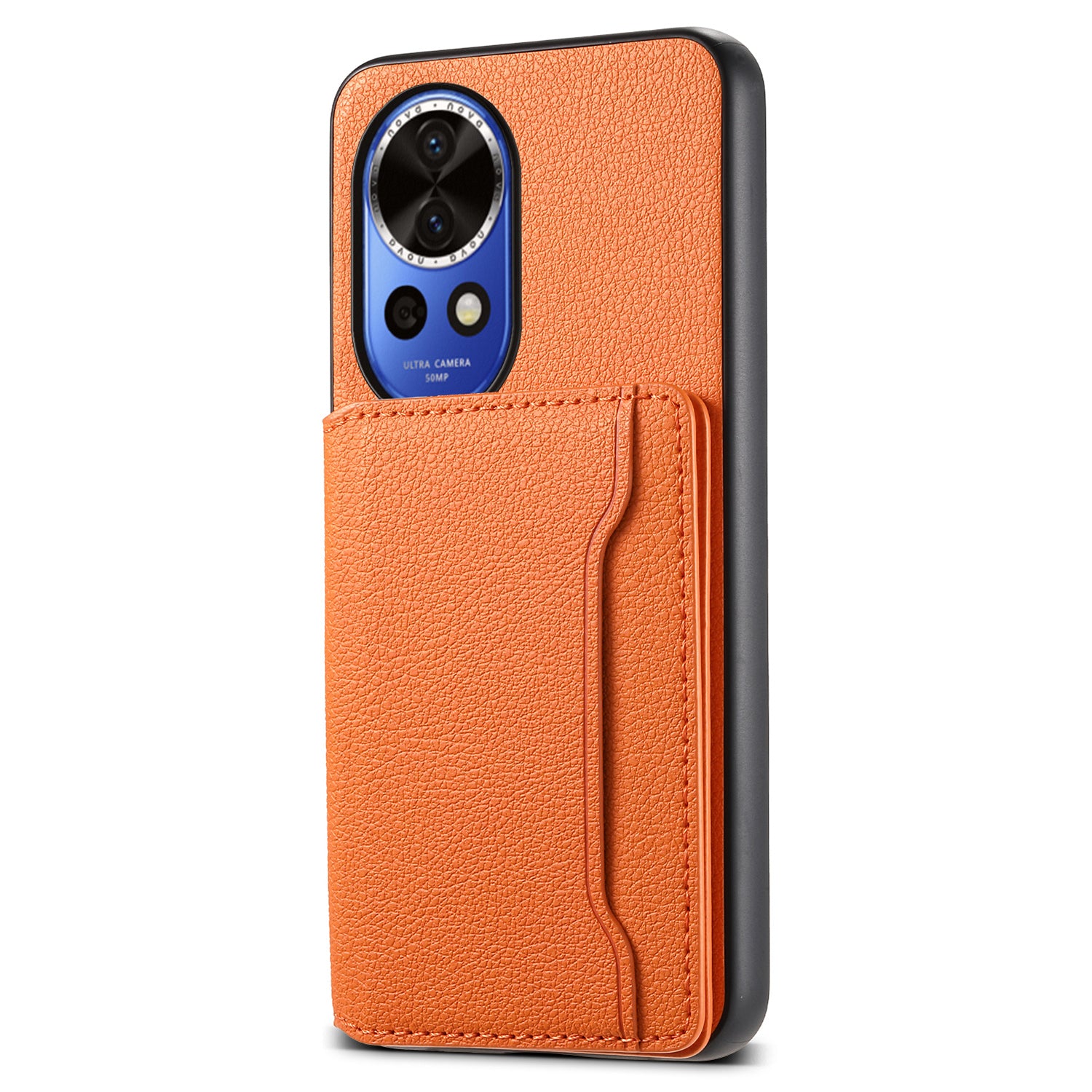 For Huawei nova 12 5G Card Slots Case Anti-Drop TPU+PC+PU Kickstand Phone Cover