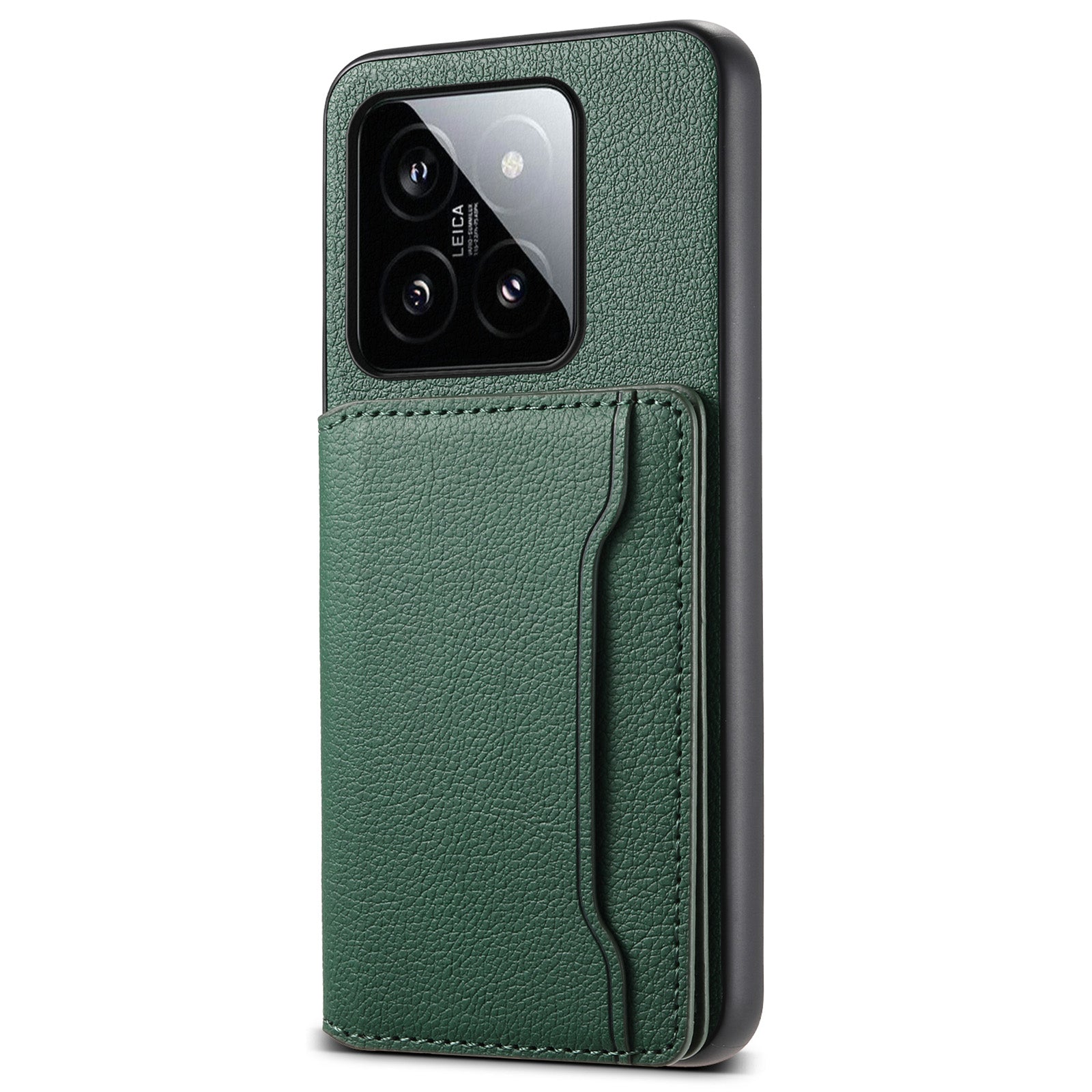 For Xiaomi 14 Case Anti-Scratch Calf Texture Kickstand Phone Cover