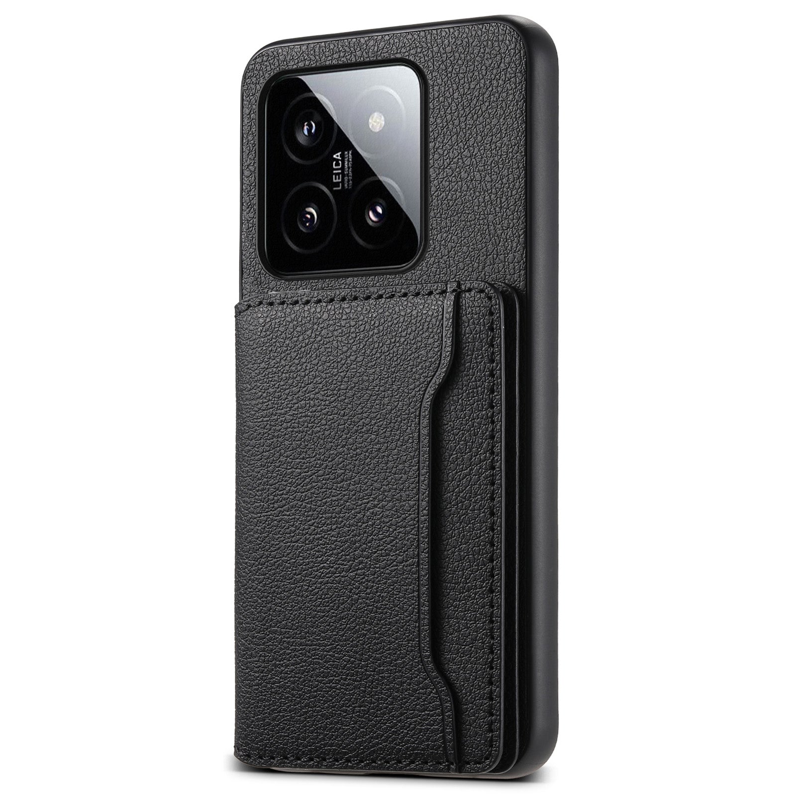 For Xiaomi 14 Case Anti-Scratch Calf Texture Kickstand Phone Cover