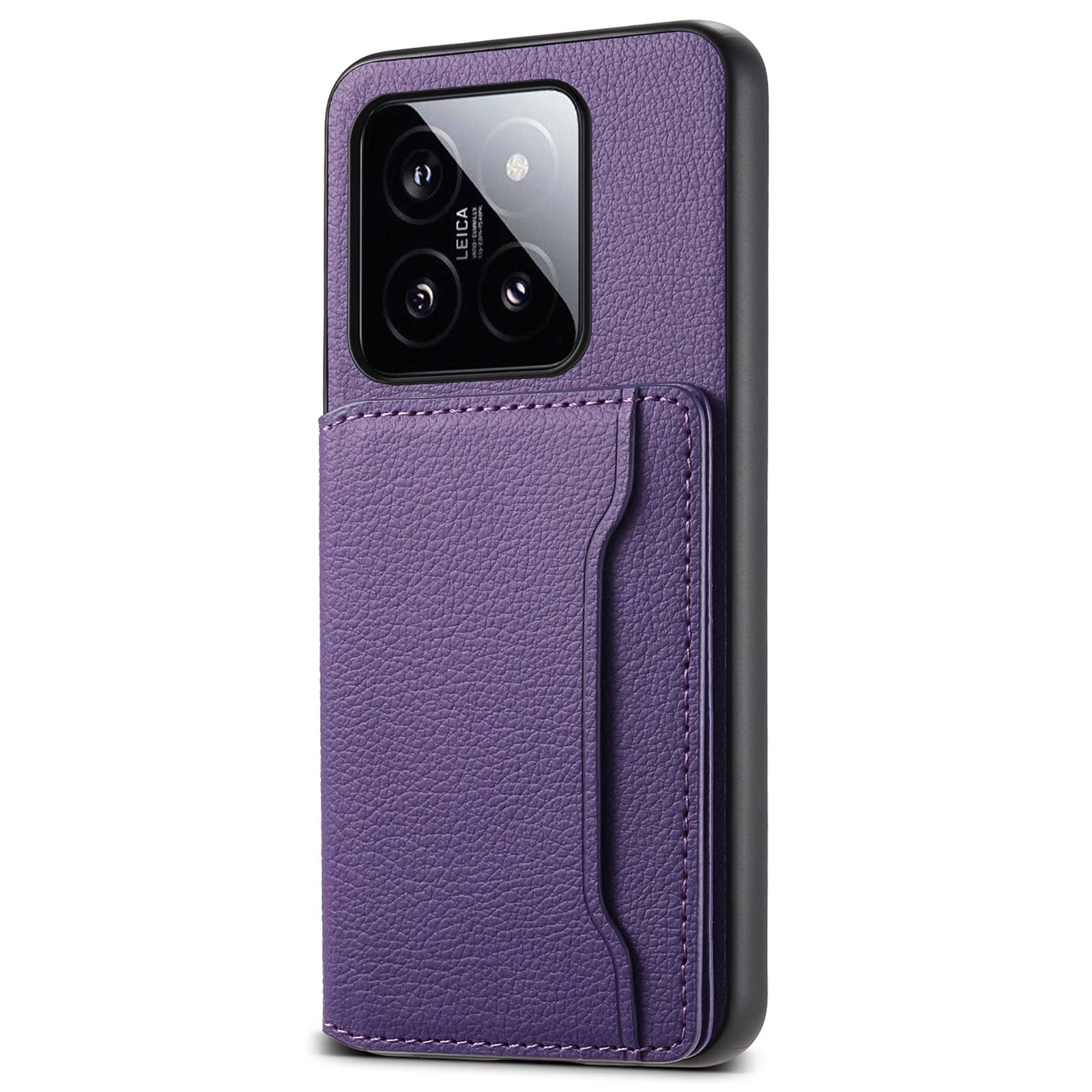 For Xiaomi 14 Case Anti-Scratch Calf Texture Kickstand Phone Cover