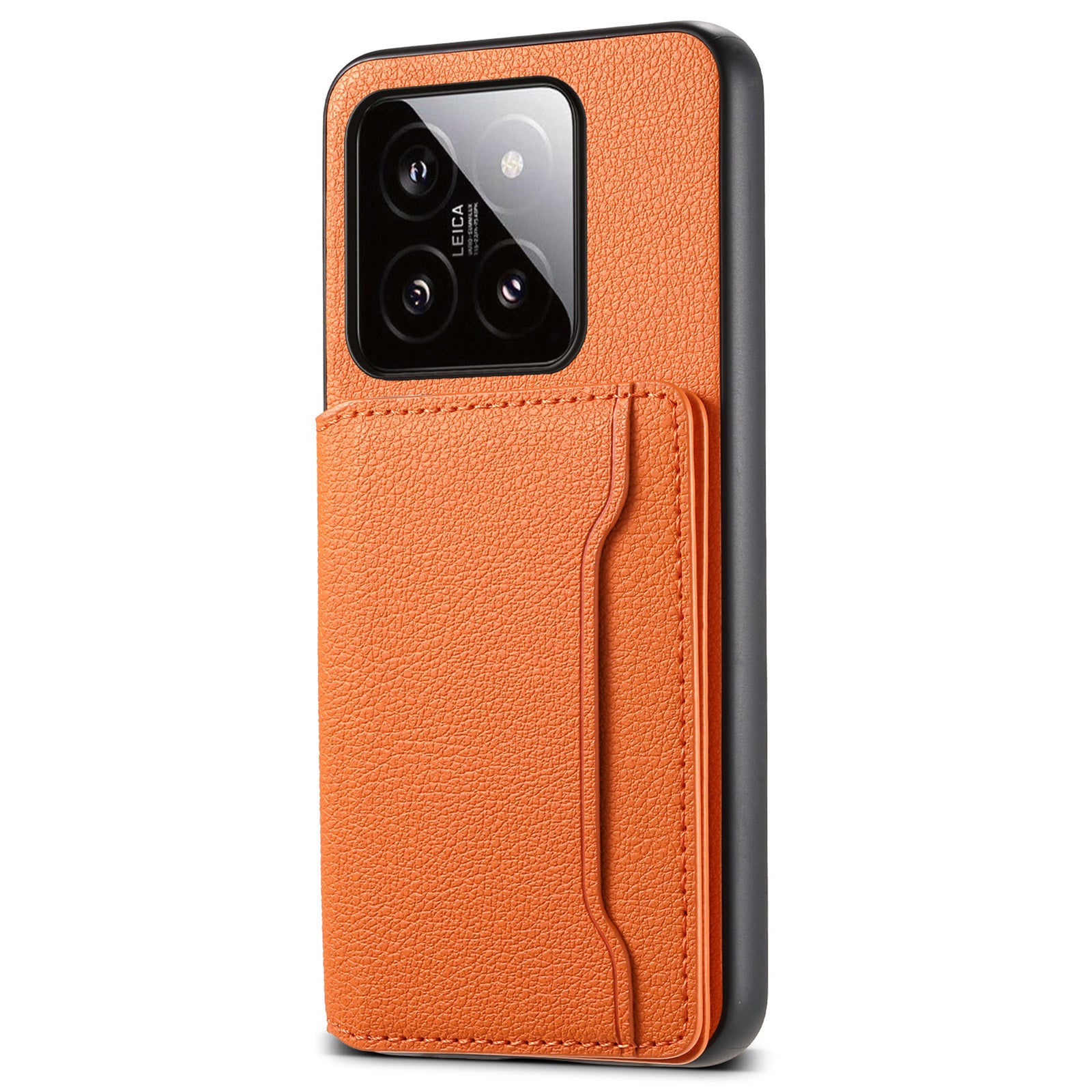 For Xiaomi 14 Case Anti-Scratch Calf Texture Kickstand Phone Cover
