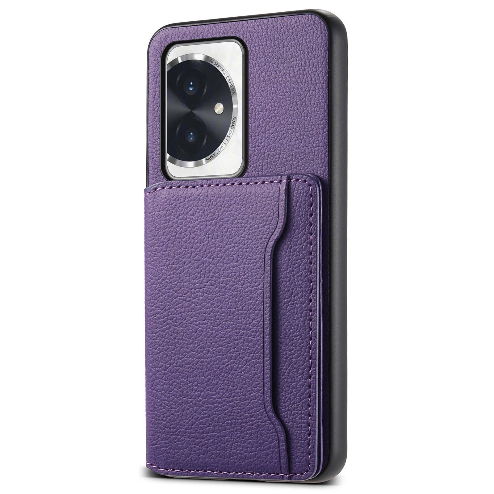 For Honor 100 5G Case Kickstand Calf Texture PU Hybrid Phone Cover