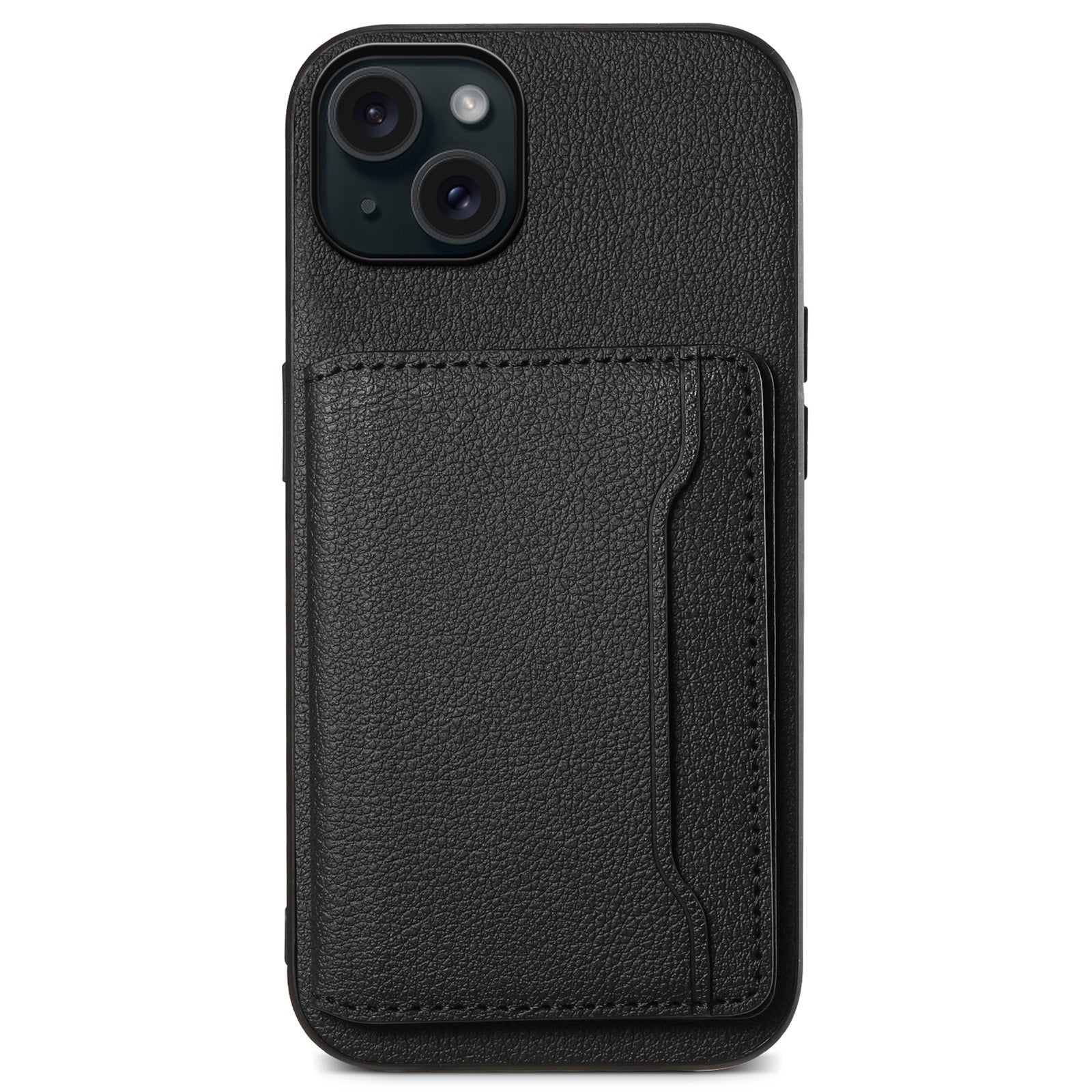 For iPhone 15 Plus Case Card Slots PU Leather Calf Texture Phone Protector