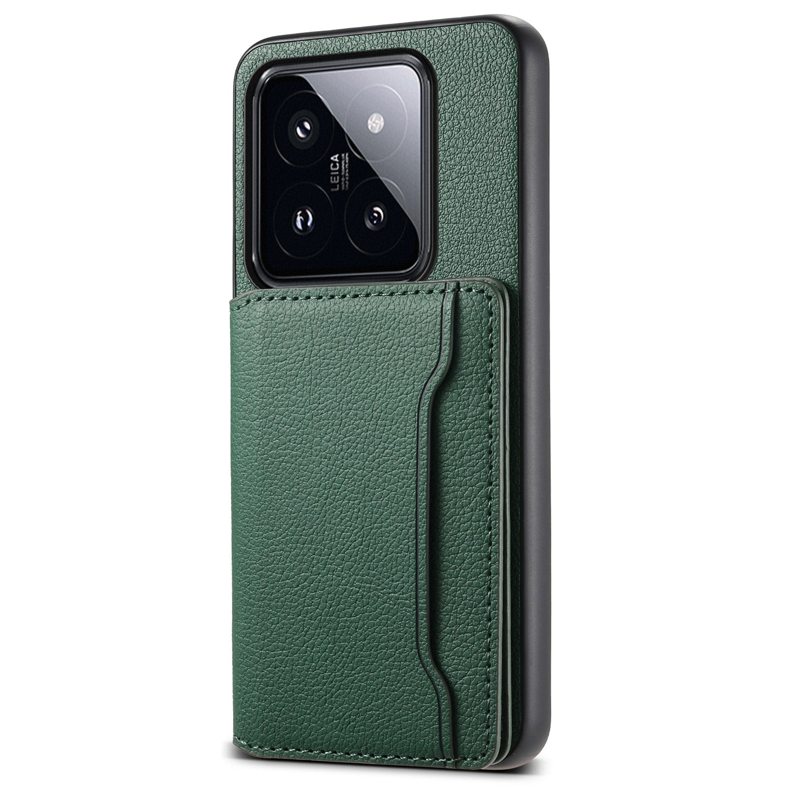 For Xiaomi 14 Pro Case with Card Holder PU Leather Calf Texture Phone Back Cover