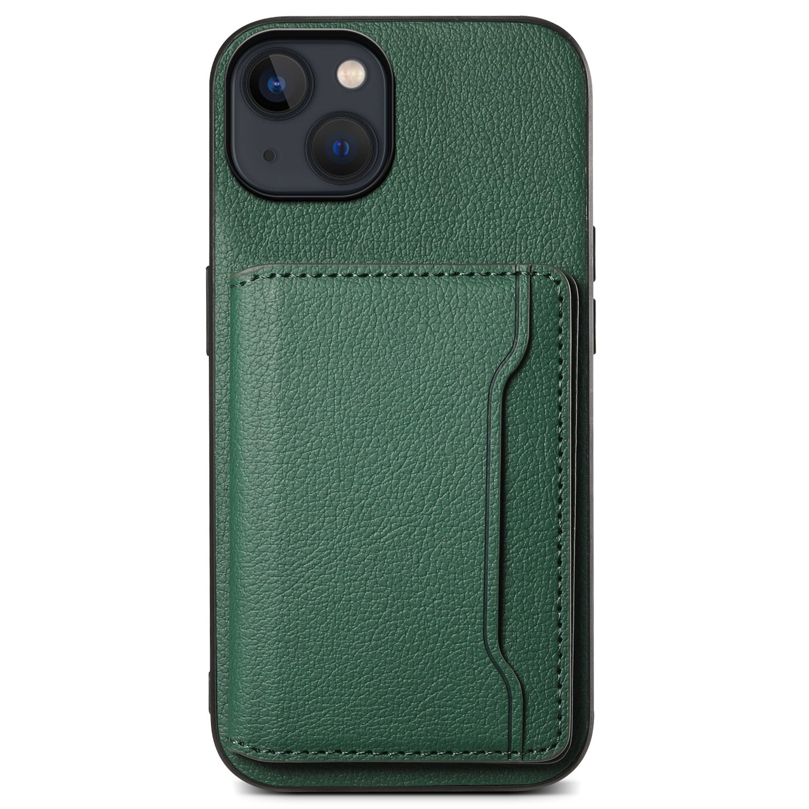 For iPhone 13 Case Card Holder Slots Kickstand PU Leather Phone Back Cover