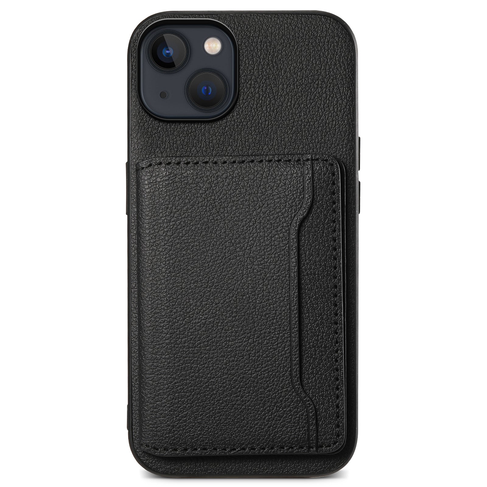 For iPhone 13 Case Card Holder Slots Kickstand PU Leather Phone Back Cover