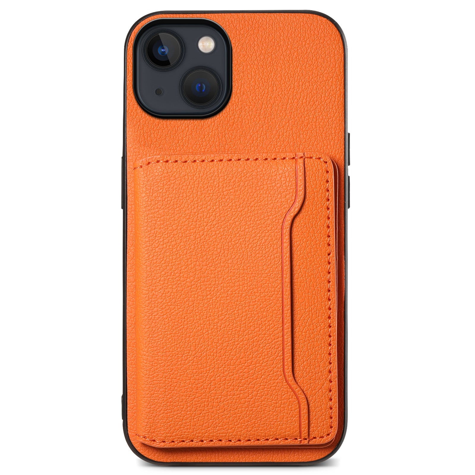For iPhone 13 Case Card Holder Slots Kickstand PU Leather Phone Back Cover