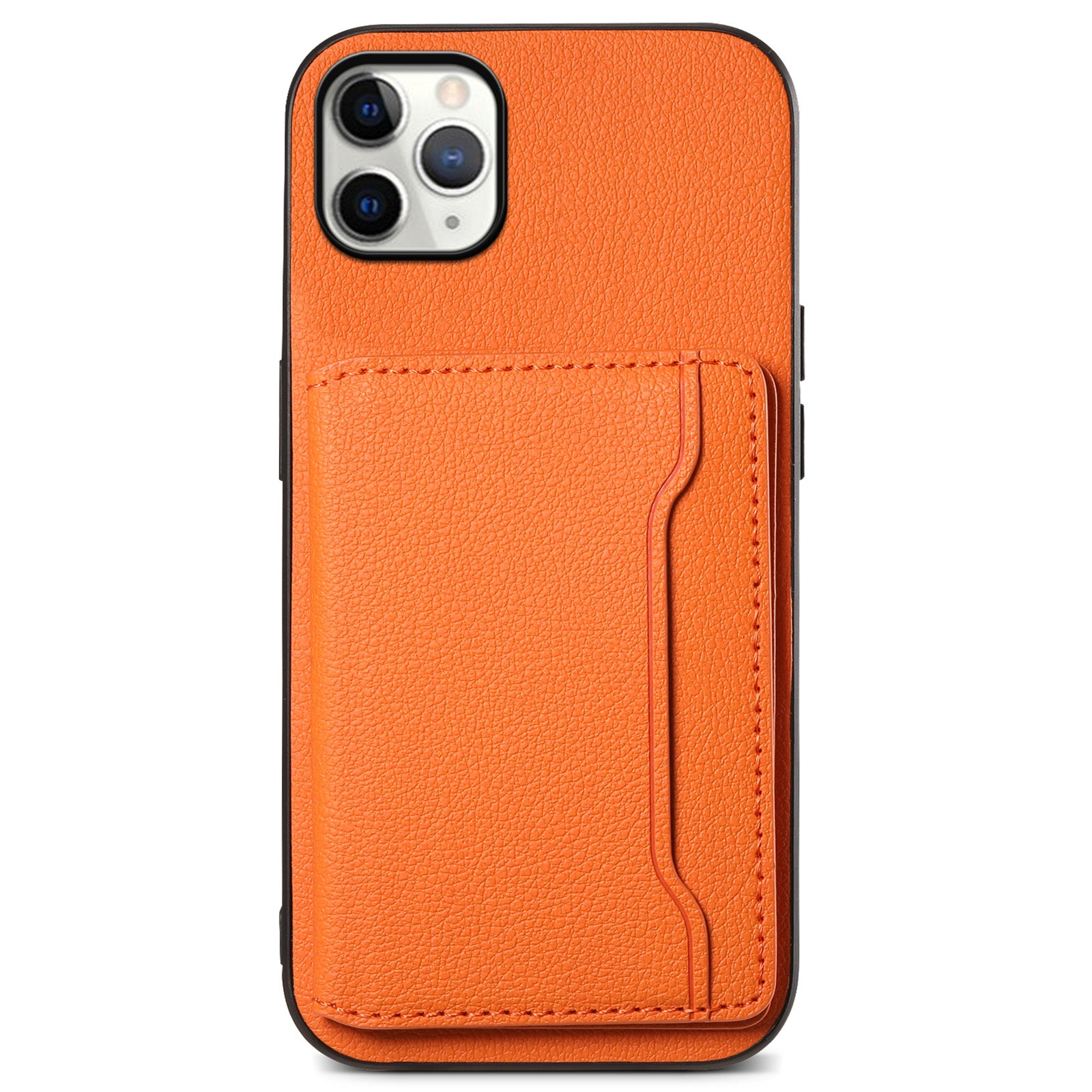 For iPhone 11 Pro Max Kickstand Case Anti-Scratch Calf Texture Cell Phone Cover