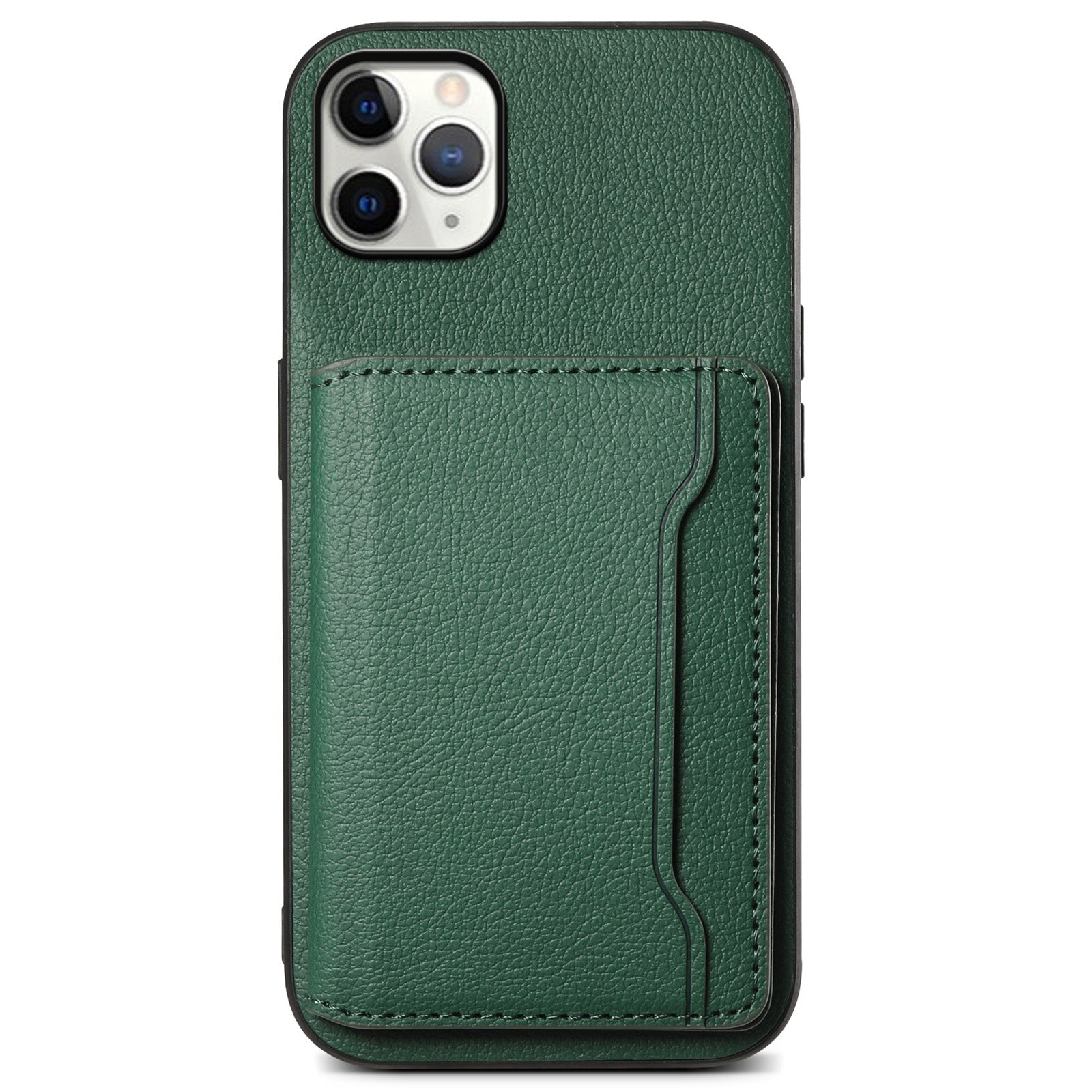 For iPhone 11 Pro Max Kickstand Case Anti-Scratch Calf Texture Cell Phone Cover