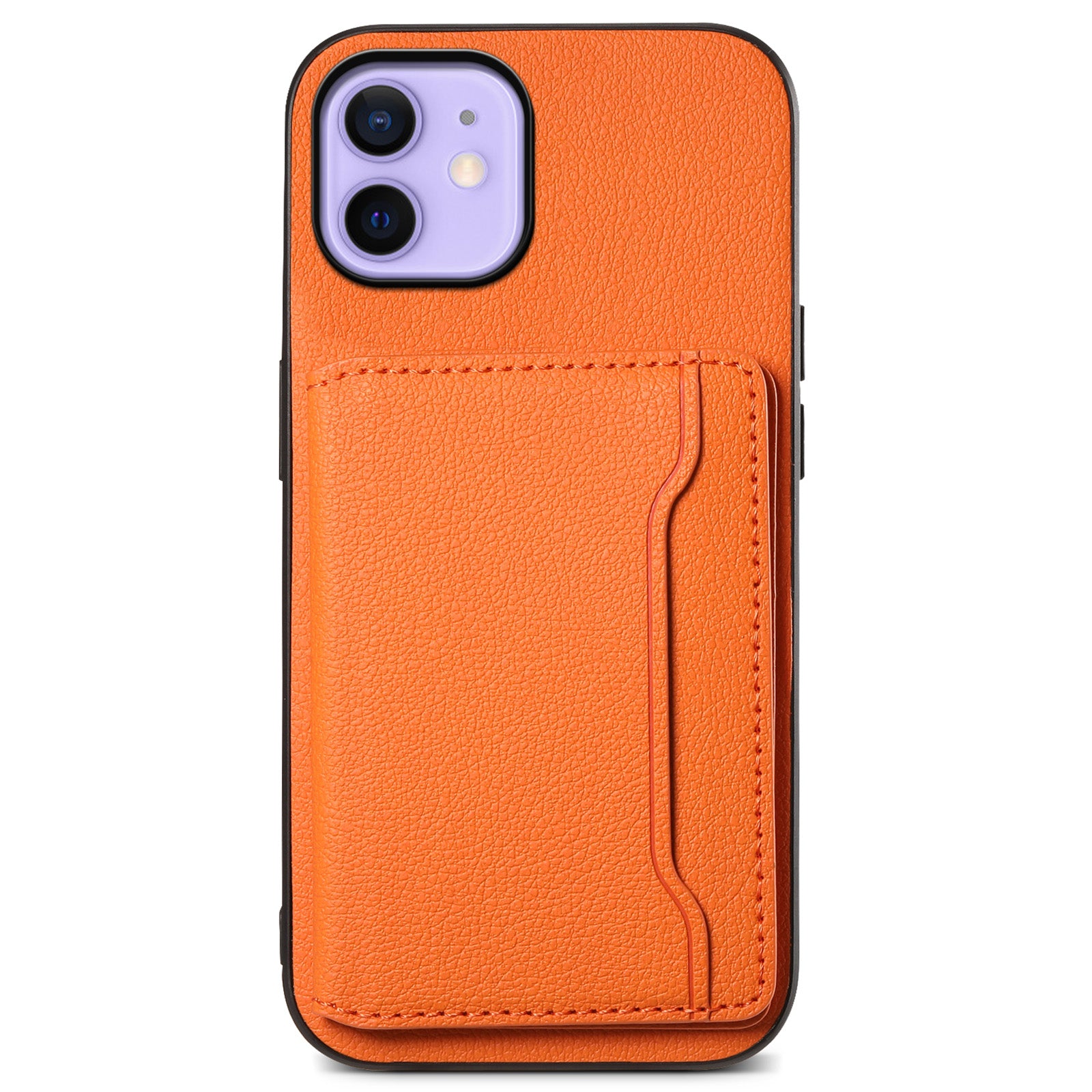 For iPhone 12 6.1 inch / 12 Pro 6.1 inch Case Anti-Scratch Calf Texture Phone Back Protector