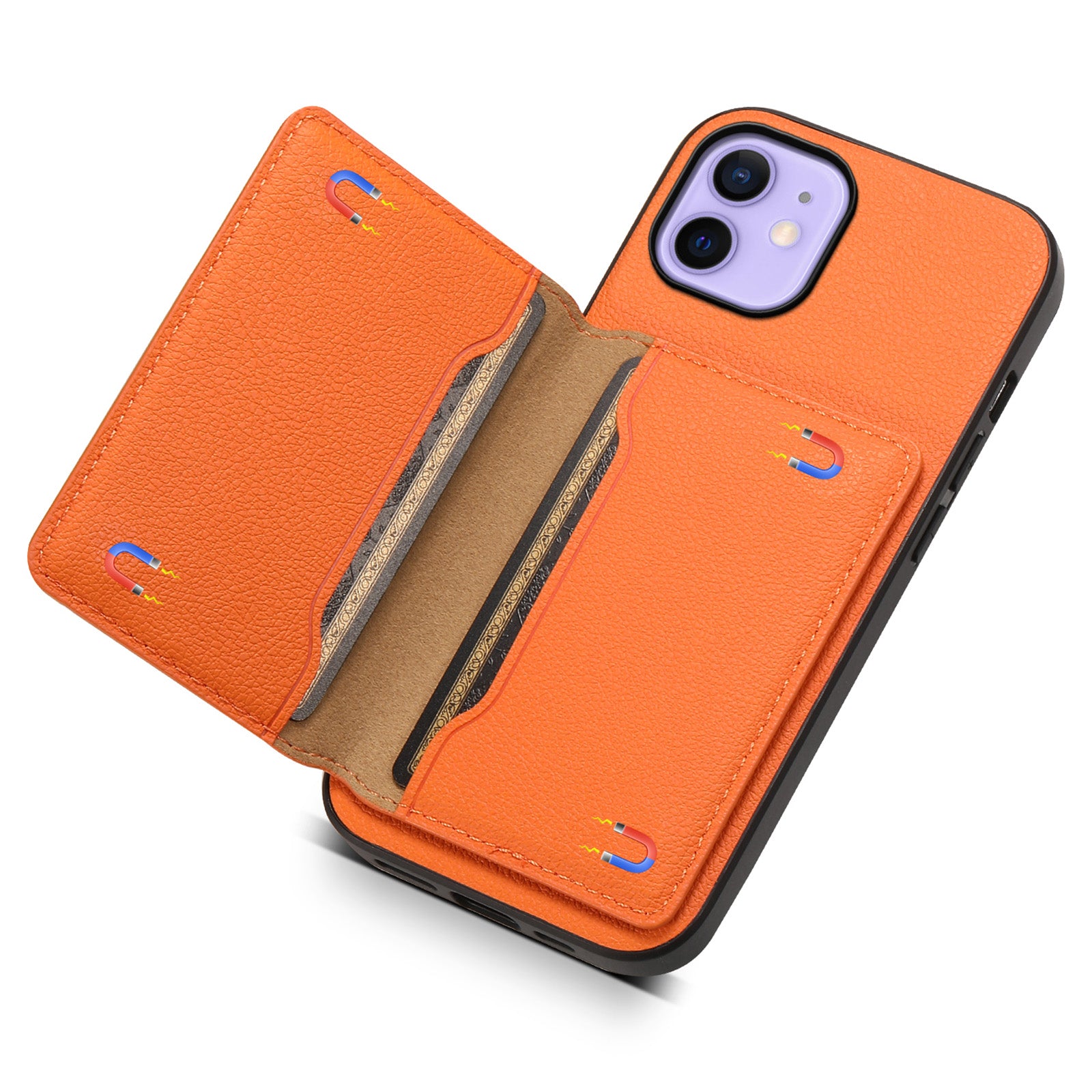 For iPhone 12 6.1 inch / 12 Pro 6.1 inch Case Anti-Scratch Calf Texture Phone Back Protector